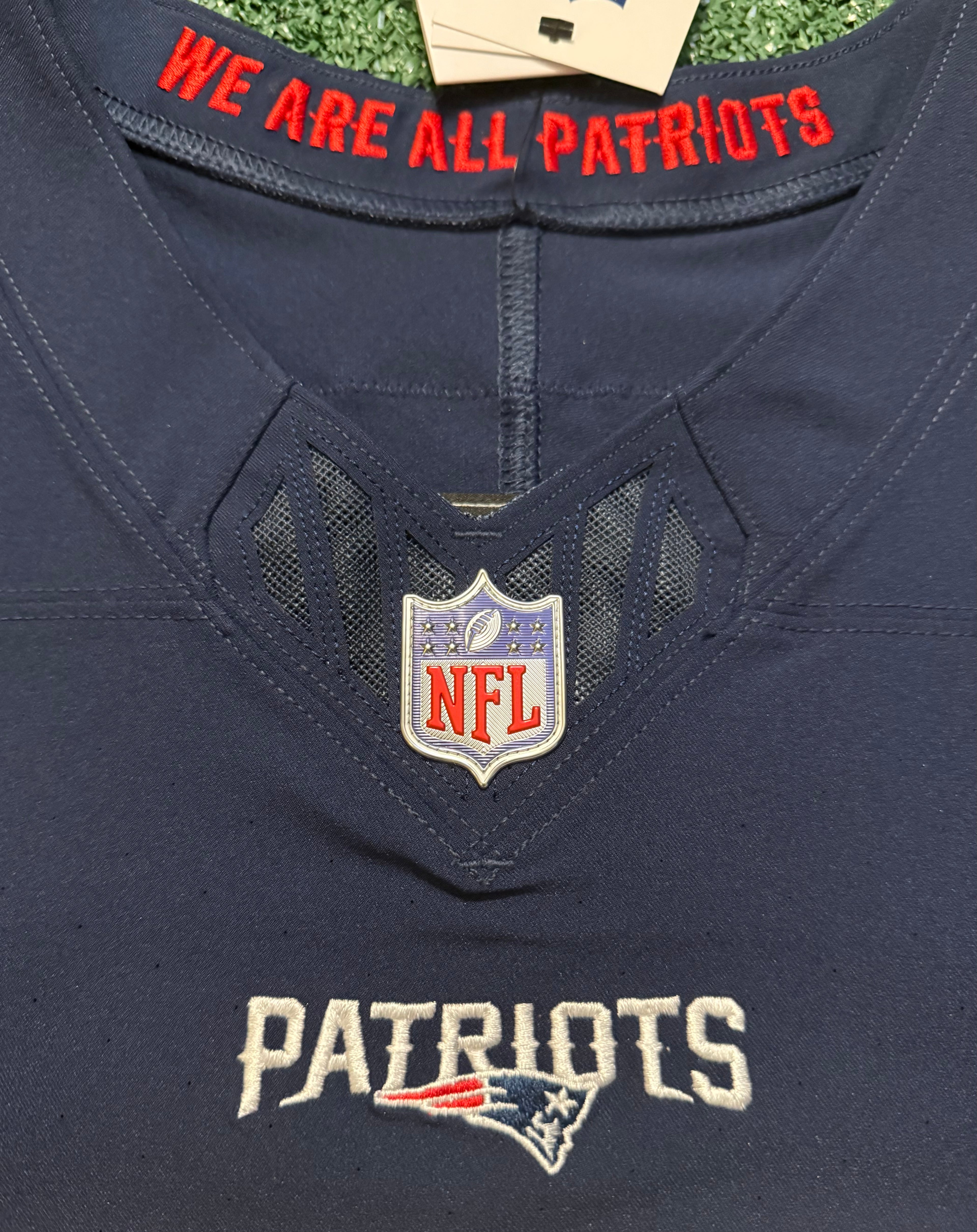 Drake Maye New England Patriots Jersey #10 Nike Vapor Fuse Elite Blue Size 48 (XL) NFL
