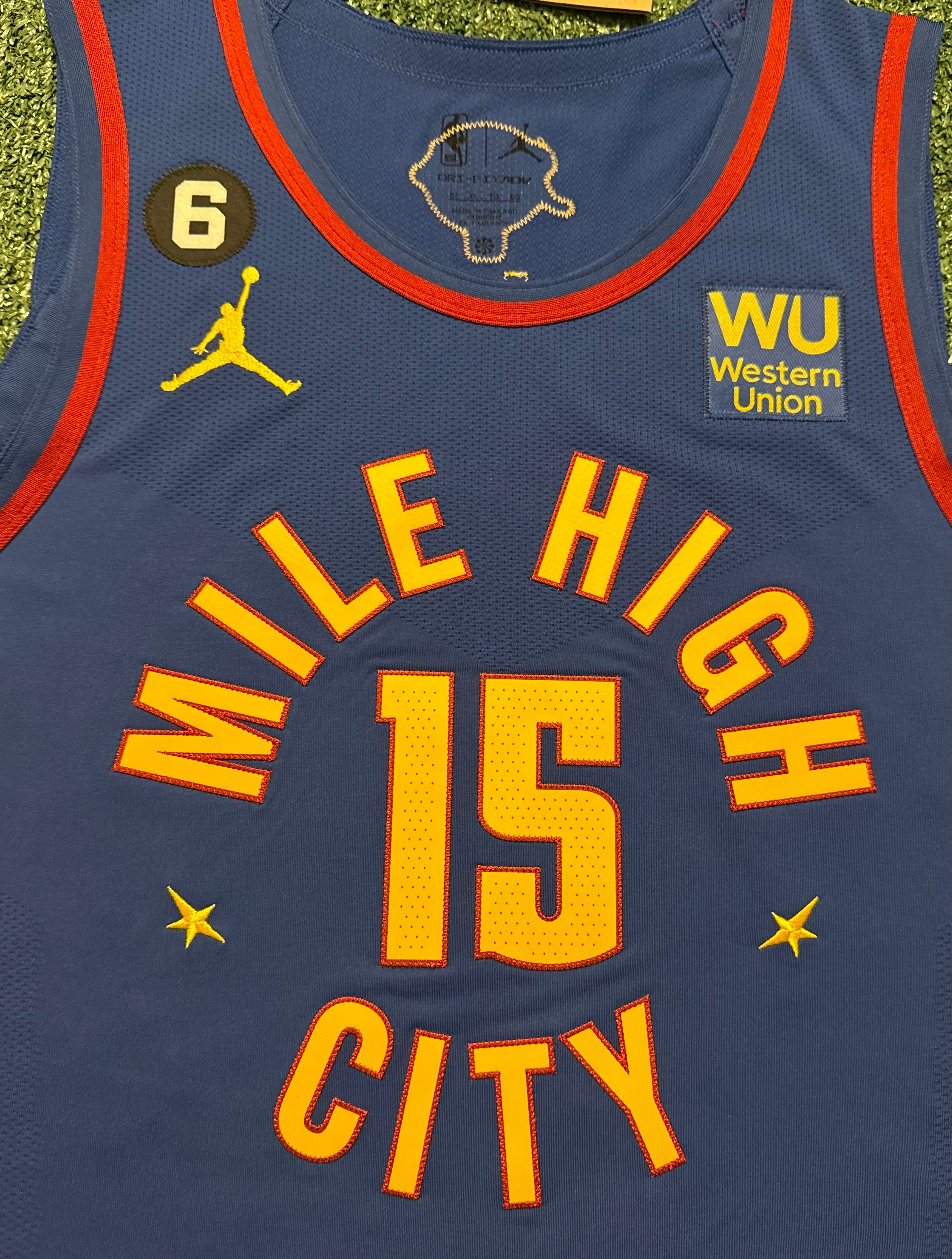 Nikola Jokic Denver Nuggets Jersey #15 Nike ADV Authentic Blue Size 52 (XL) NBA