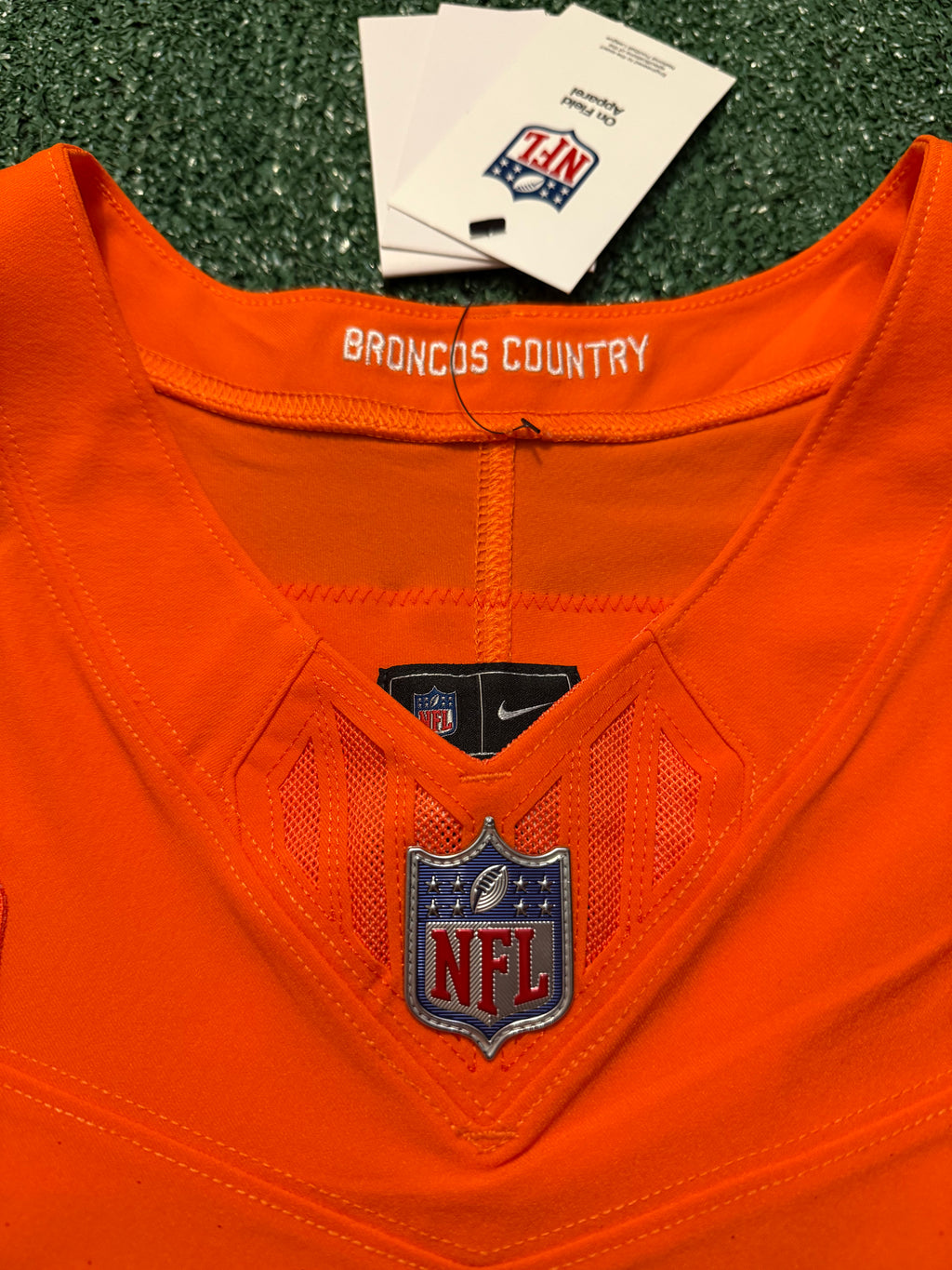 Bo Nix Denver Broncos Jersey #10 Nike Vapor Fuse Elite Orange Size 44 (L) NFL