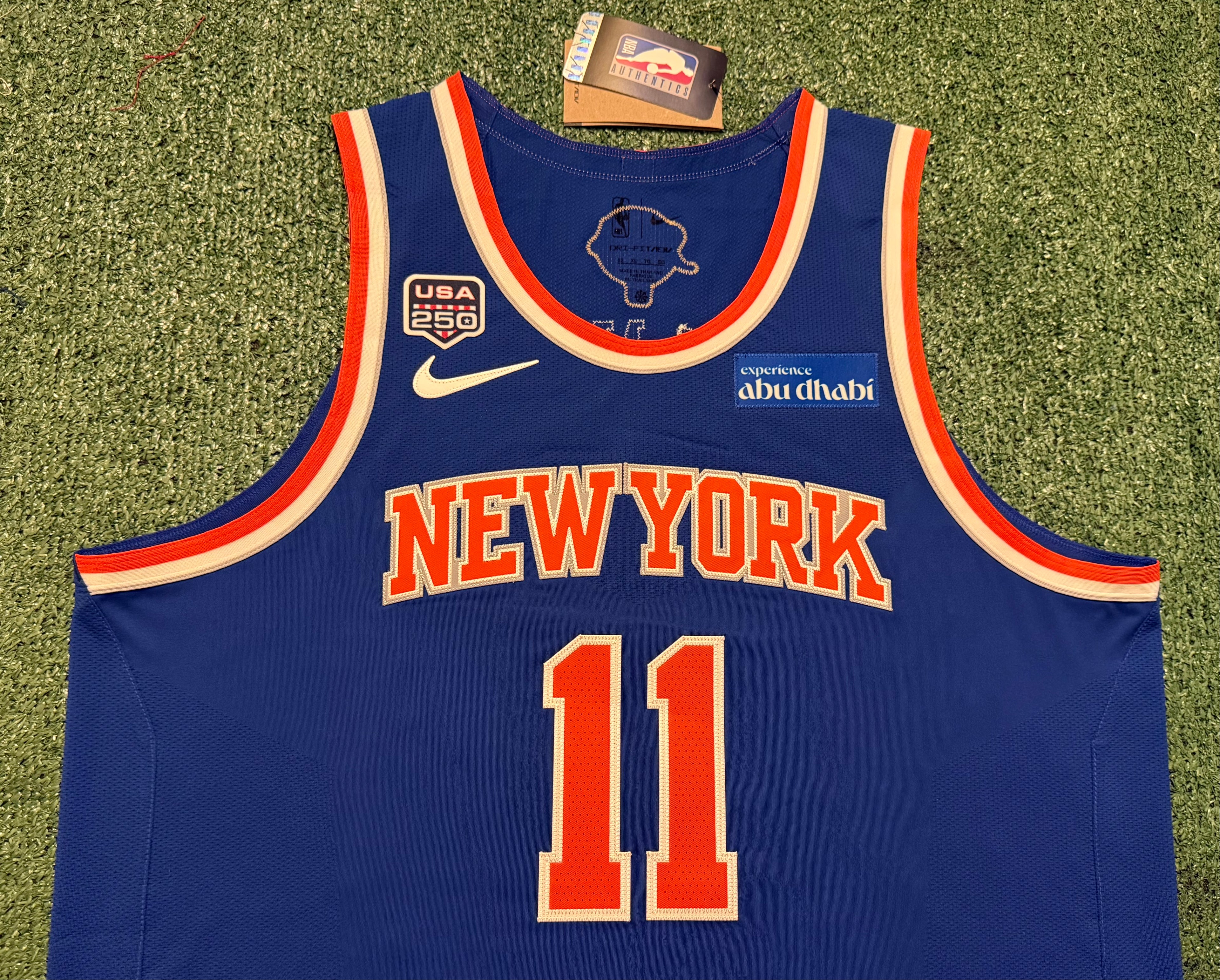 Jalen Brunson New York Knicks Jersey #11 Finals Nike ADV Authentic Blue Size 52 (XL) NBA