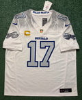 Josh Allen Buffalo Bills Jersey #17 Nike Vapor Fuse Limited Rivalry White Size (XL) NFL