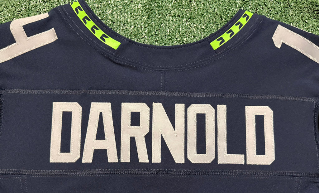 Sam Darnold Seattle Seahawks Jersey #14 Nike Vapor FUSE Elite Navy Size 40 (Medium) NFL