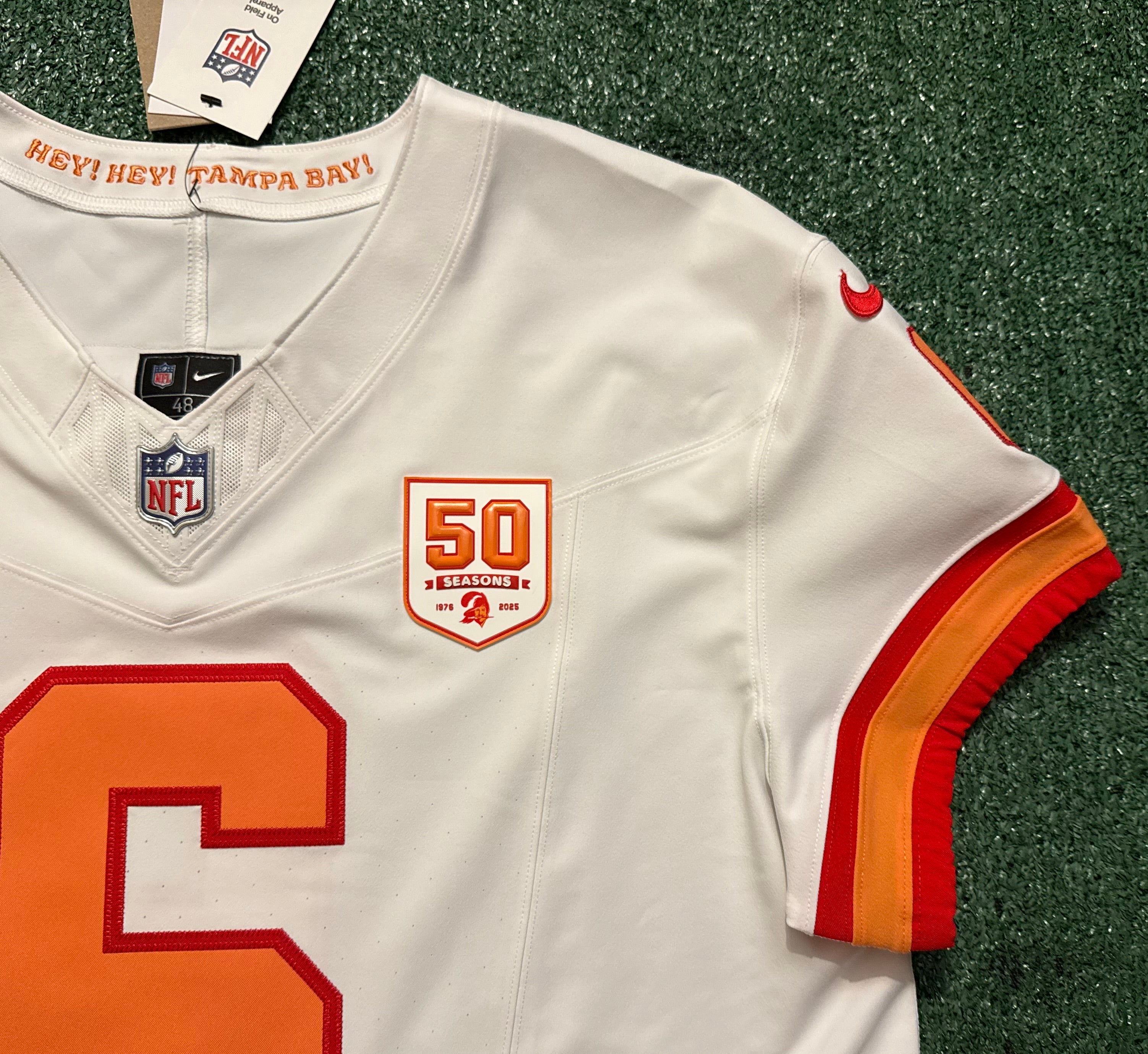 Baker Mayfield Tampa Bay Buccaneers Jersey #6 Nike Vapor FUSE Elite White Creamsicle size 48 (XL) NFL