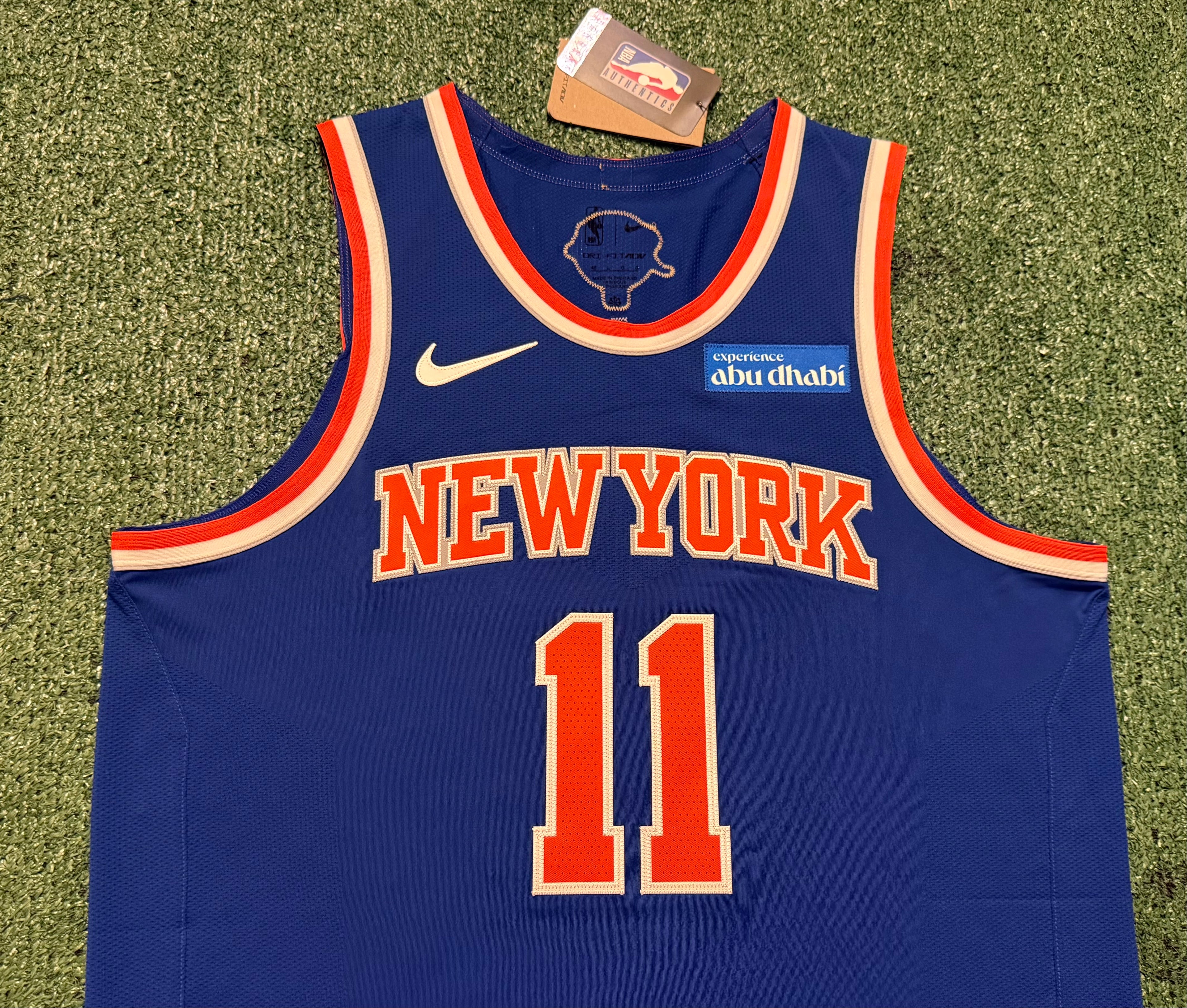 Jalen Brunson New York Knicks Jersey #11 Finals Nike ADV Authentic Blue Size 48 (L) NBA