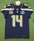 Sam Darnold Seattle Seahawks Jersey #14 Nike Vapor FUSE Elite Navy Size 40 (Medium) NFL