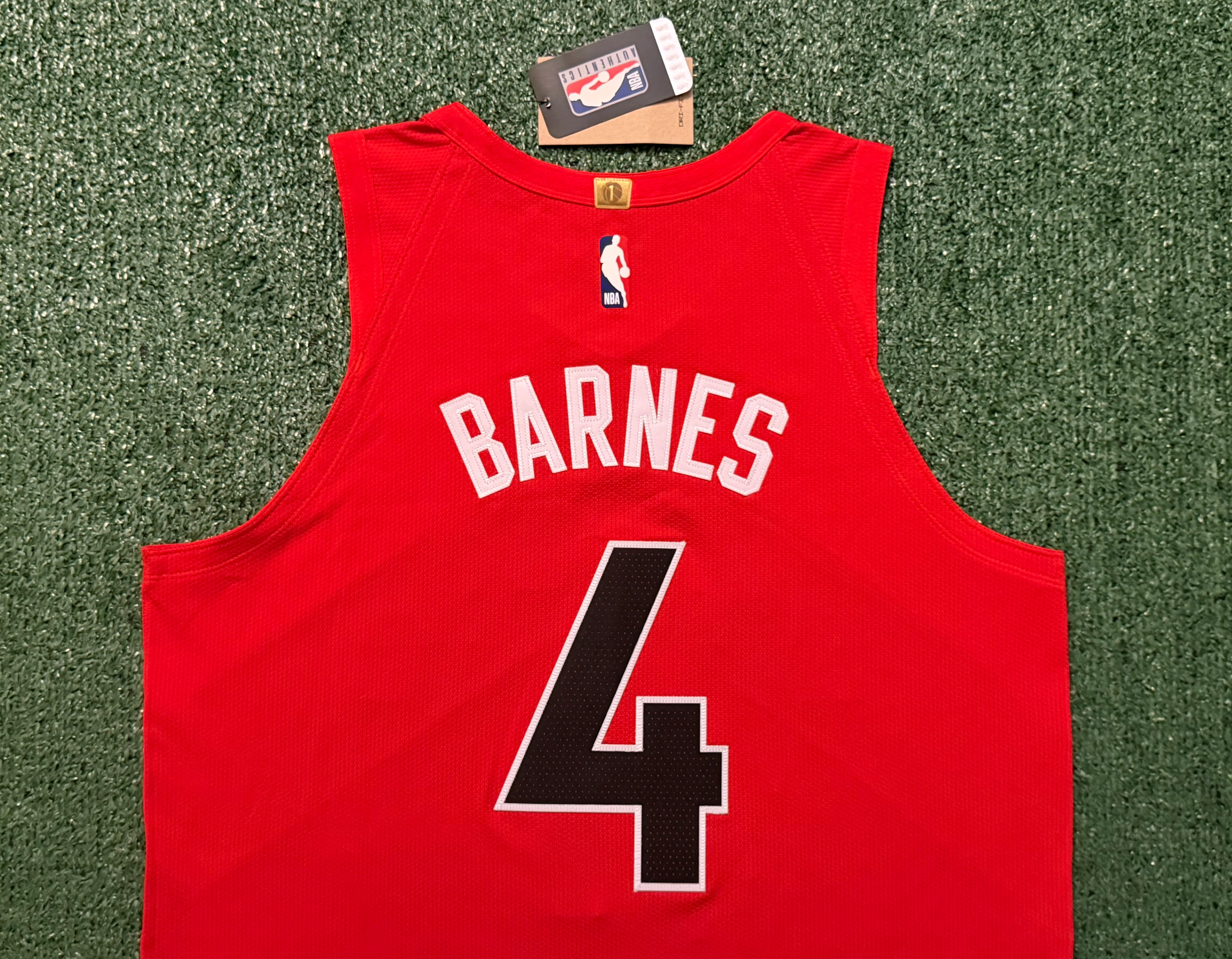 Scottie Barnes Toronto Raptors Jersey #4 Nike ADV Authentic Red Size 48 (Large) NBA