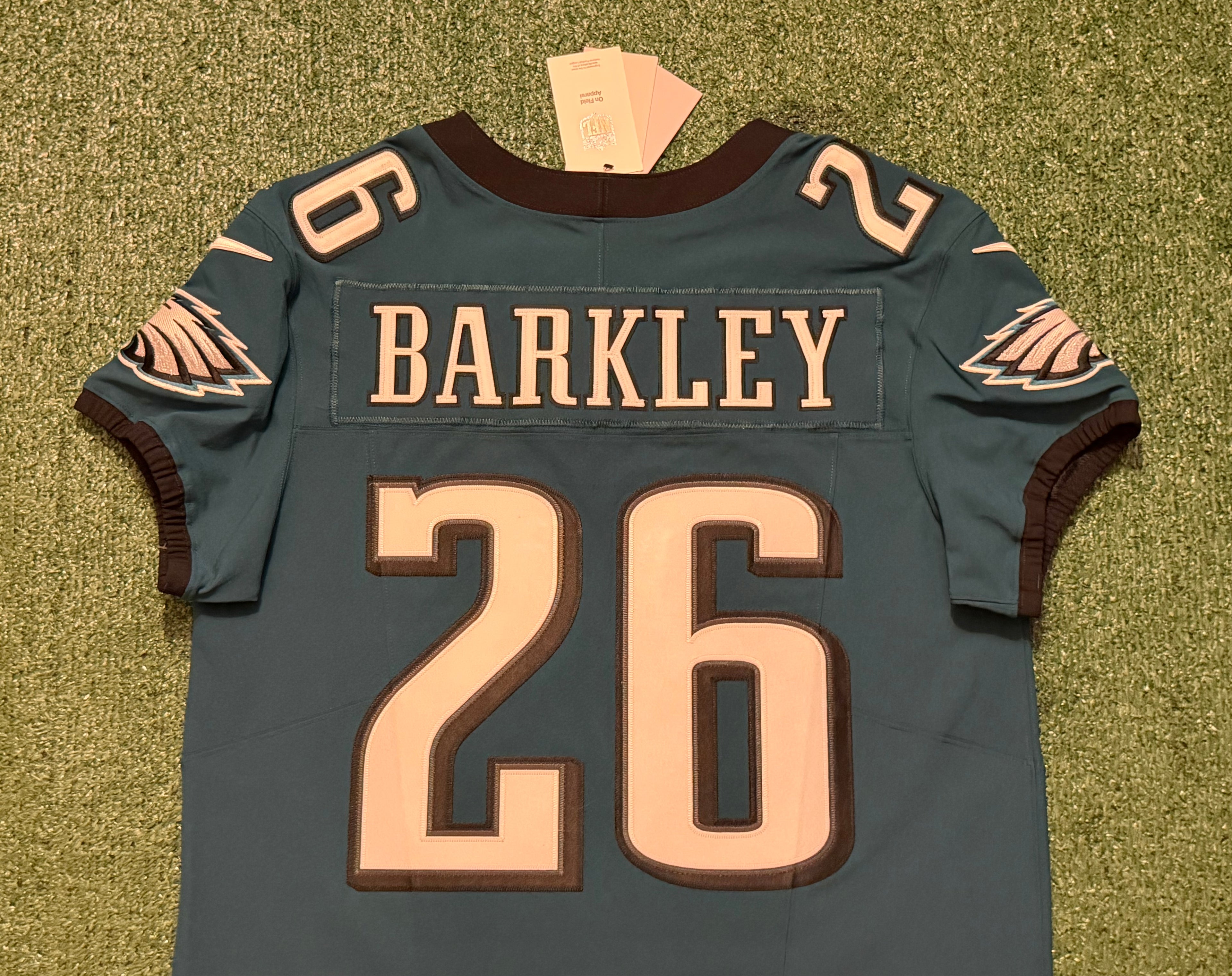 Saquon Barkley Philadelphia Eagles Jersey #26 Nike Vapor FUSE Elite Green 44 (Large) NFL