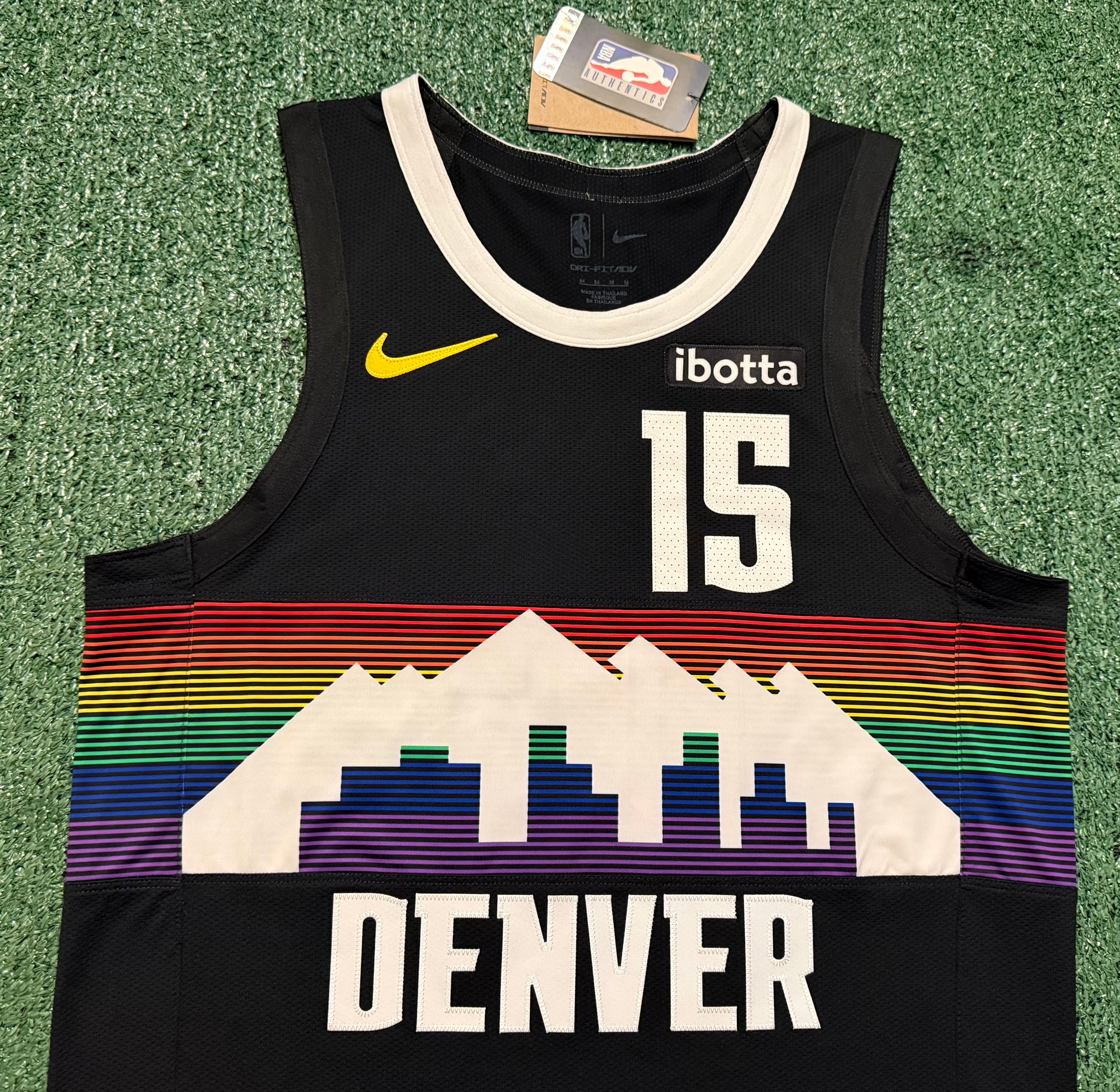 Nikola Jokic Denver Nuggets Jersey #15 Nike ADV Authentic Black Size 44 (M) NBA