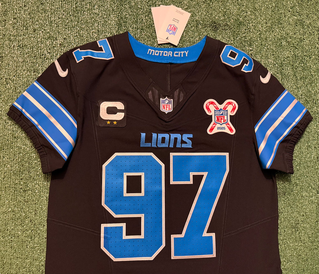 Aidan Hutchinson Detroit Lions Jersey #97 Nike Vapor FUSE Elite black size 40 (Medium) NFL