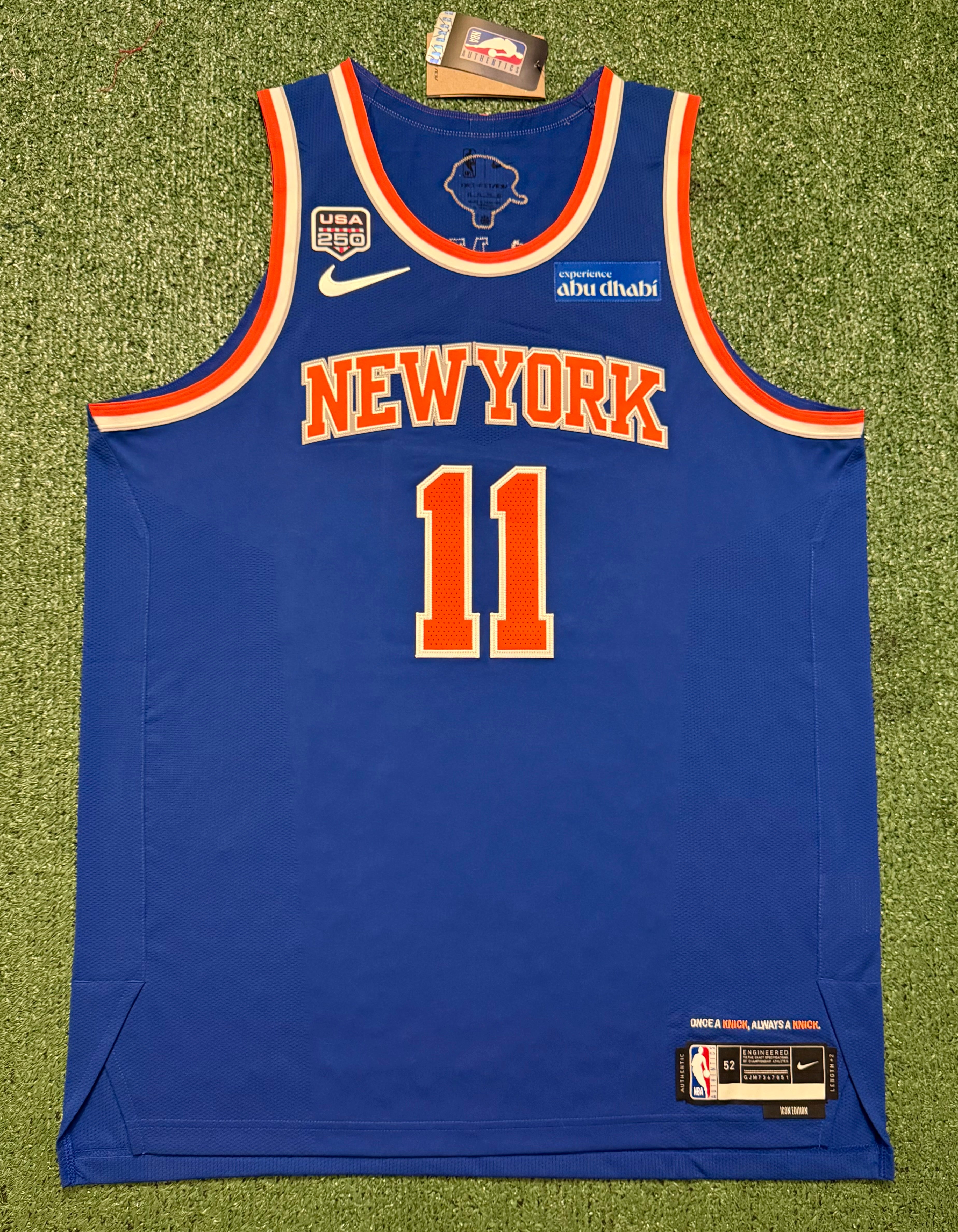 Jalen Brunson New York Knicks Jersey #11 Finals Nike ADV Authentic Blue Size 52 (XL) NBA