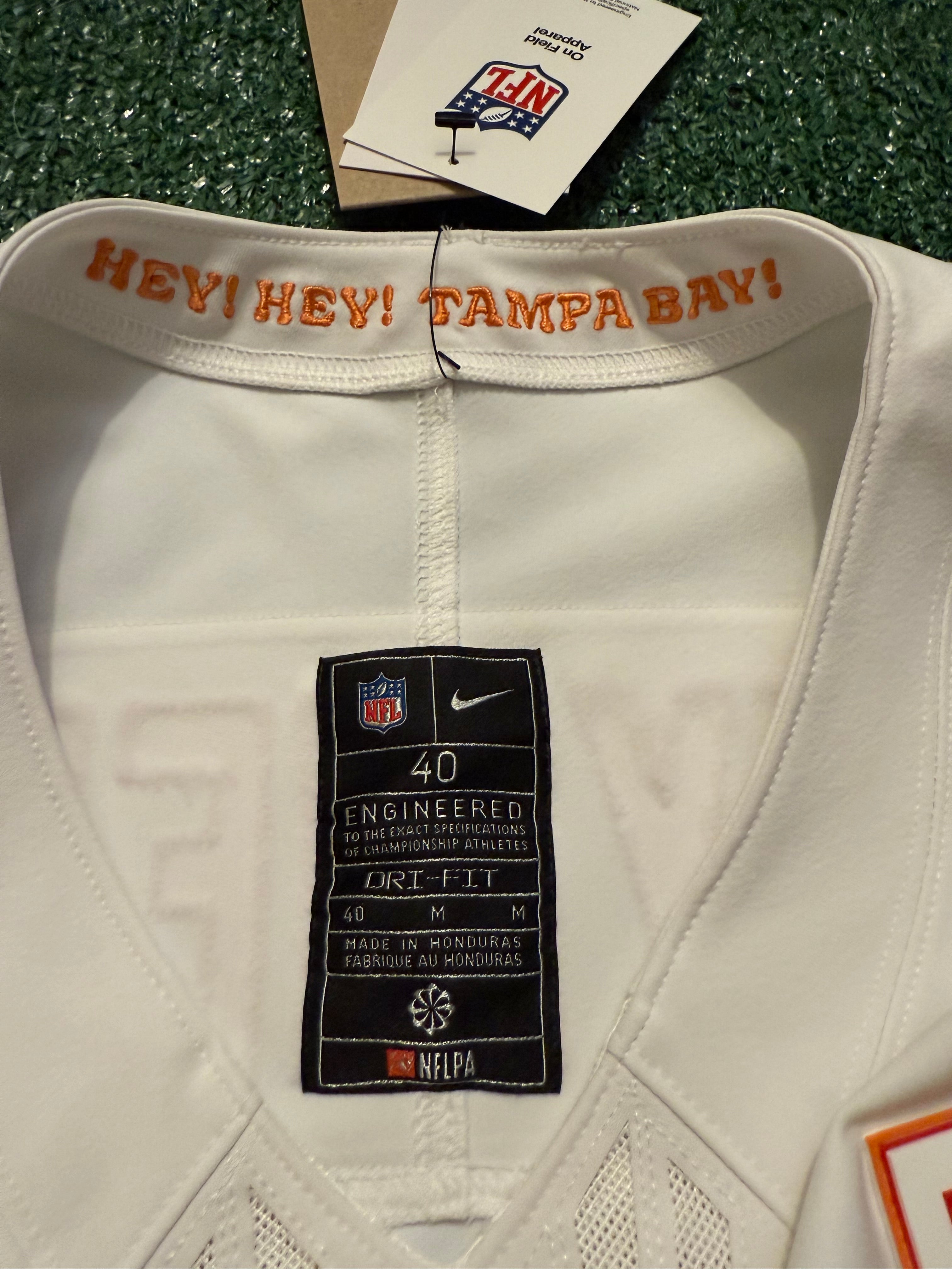 Baker Mayfield Tampa Bay Buccaneers Jersey #6 Nike Vapor FUSE Elite White Creamsicle size 40 (Medium) NFL