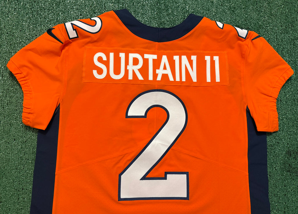 Pat Surtain II Denver Broncos Jersey #2 Nike Vapor Elite Orange Size 48 (XL) NFL