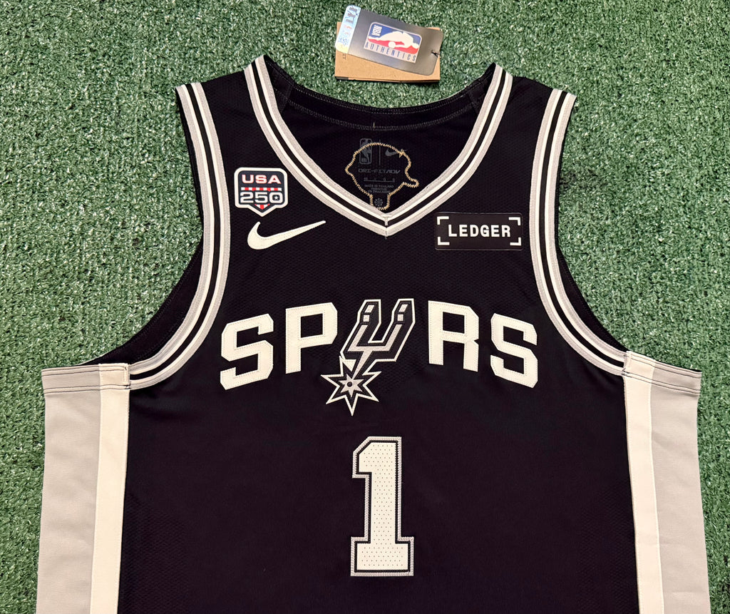 Victor Wembanyama San Antonio Spurs Jersey #1 Nike ADV Authentic Black Size 48 (L) NBA