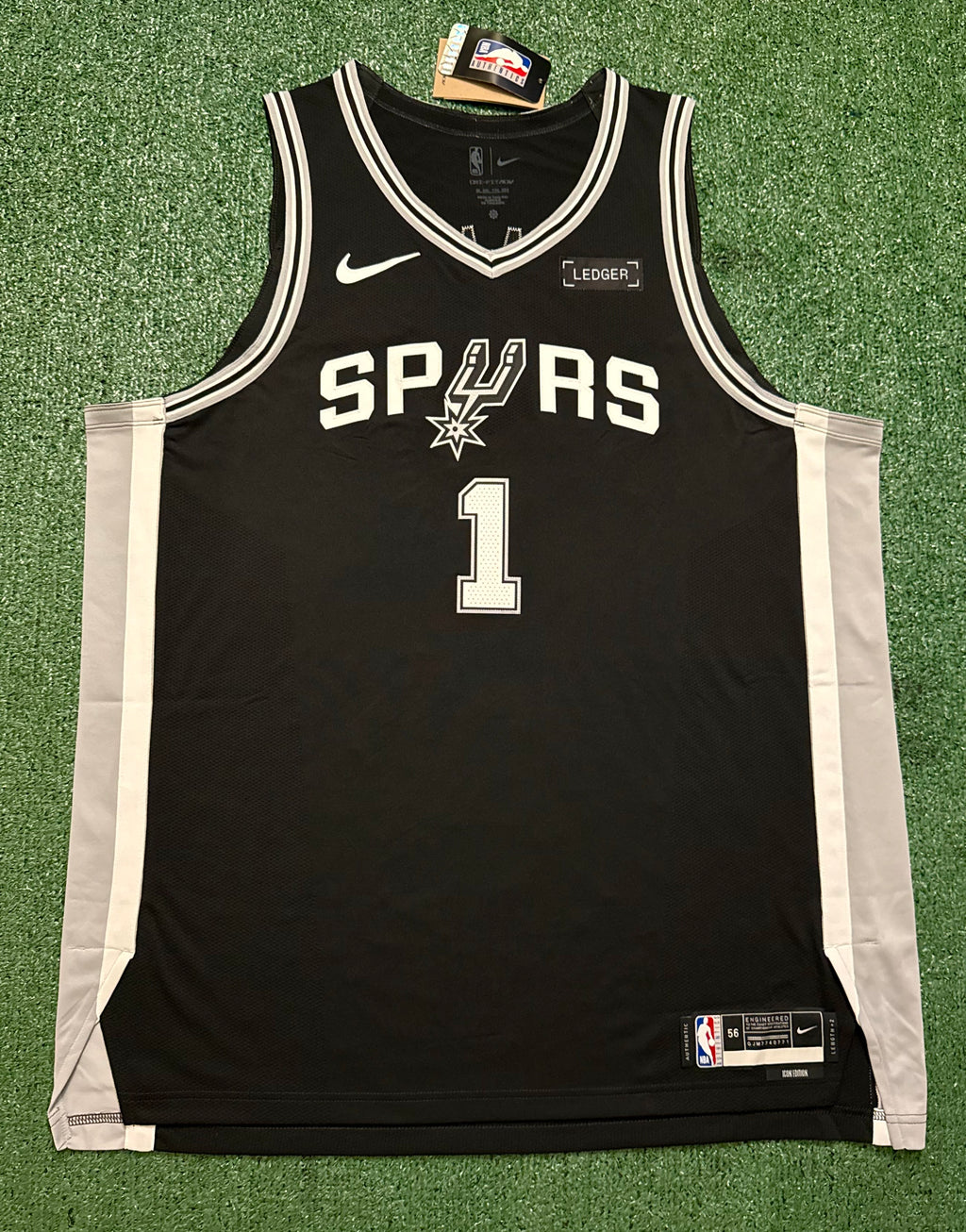 Victor Wembanyama San Antonio Spurs Jersey #1 Nike ADV Authentic Black Size 56 (XXL) NBA