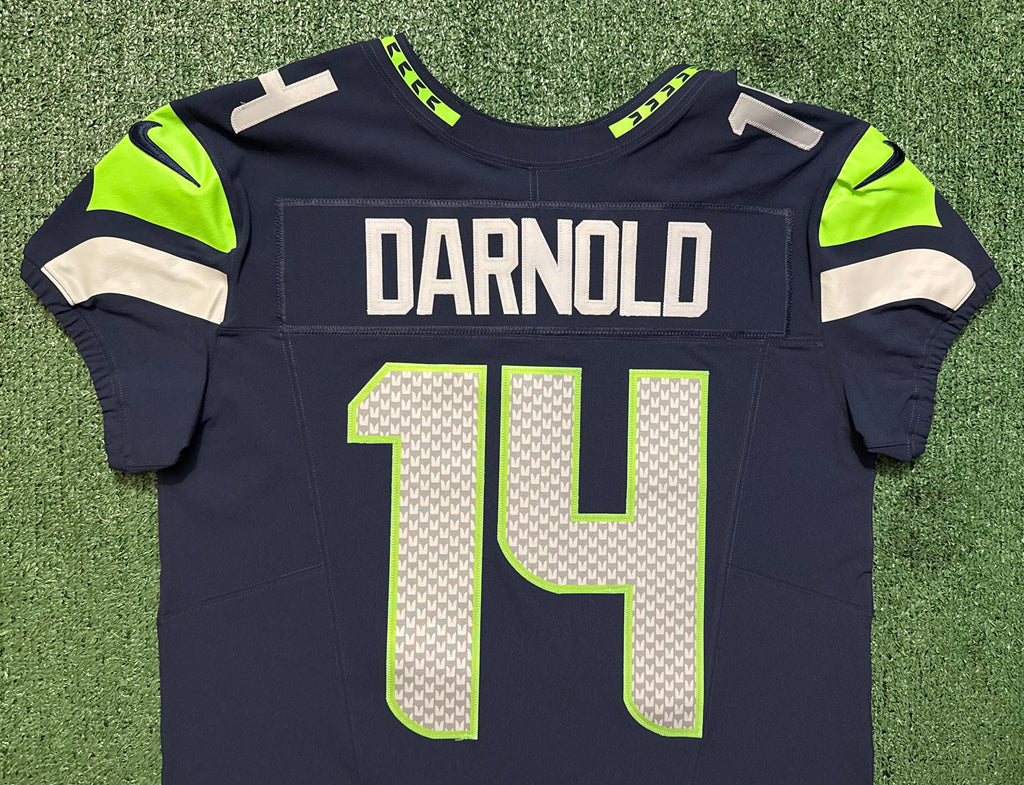 Sam Darnold Seattle Seahawks Jersey #14 Nike Vapor FUSE Elite Navy Size 44 (Large) NFL