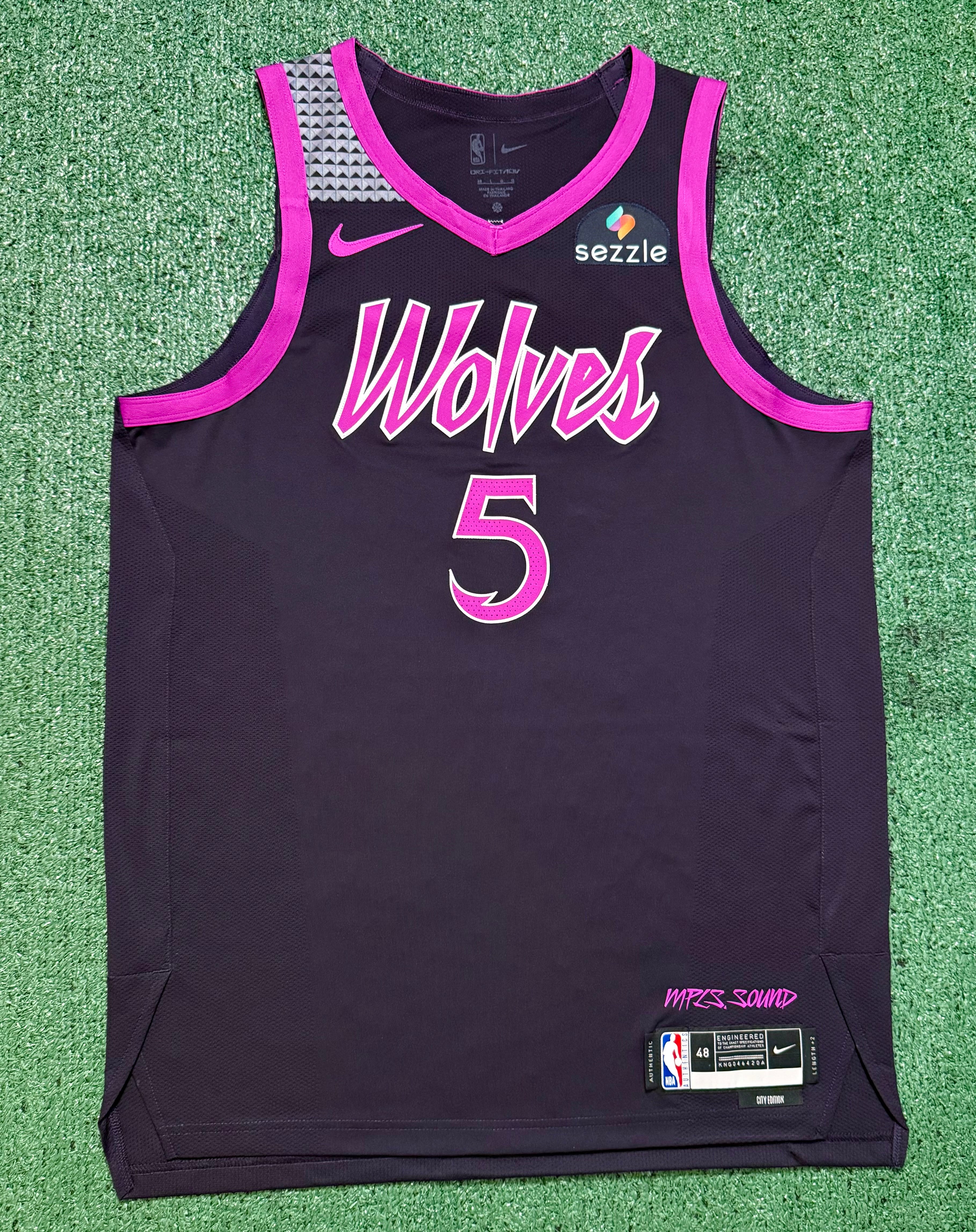 Anthony Edwards Minnesota Timberwolves Jersey #5 Nike ADV Authentic Black Size 48 (L) NBA