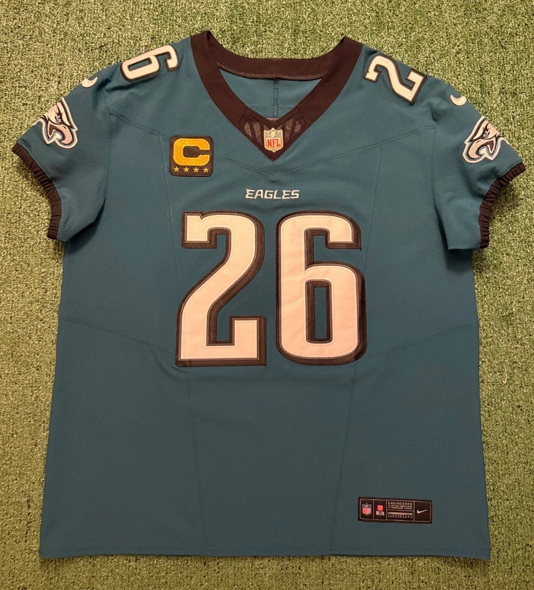 Saquon Barkley Philadelphia Eagles Jersey #26 Nike Vapor FUSE Elite Green Size 48 (XL) NFL