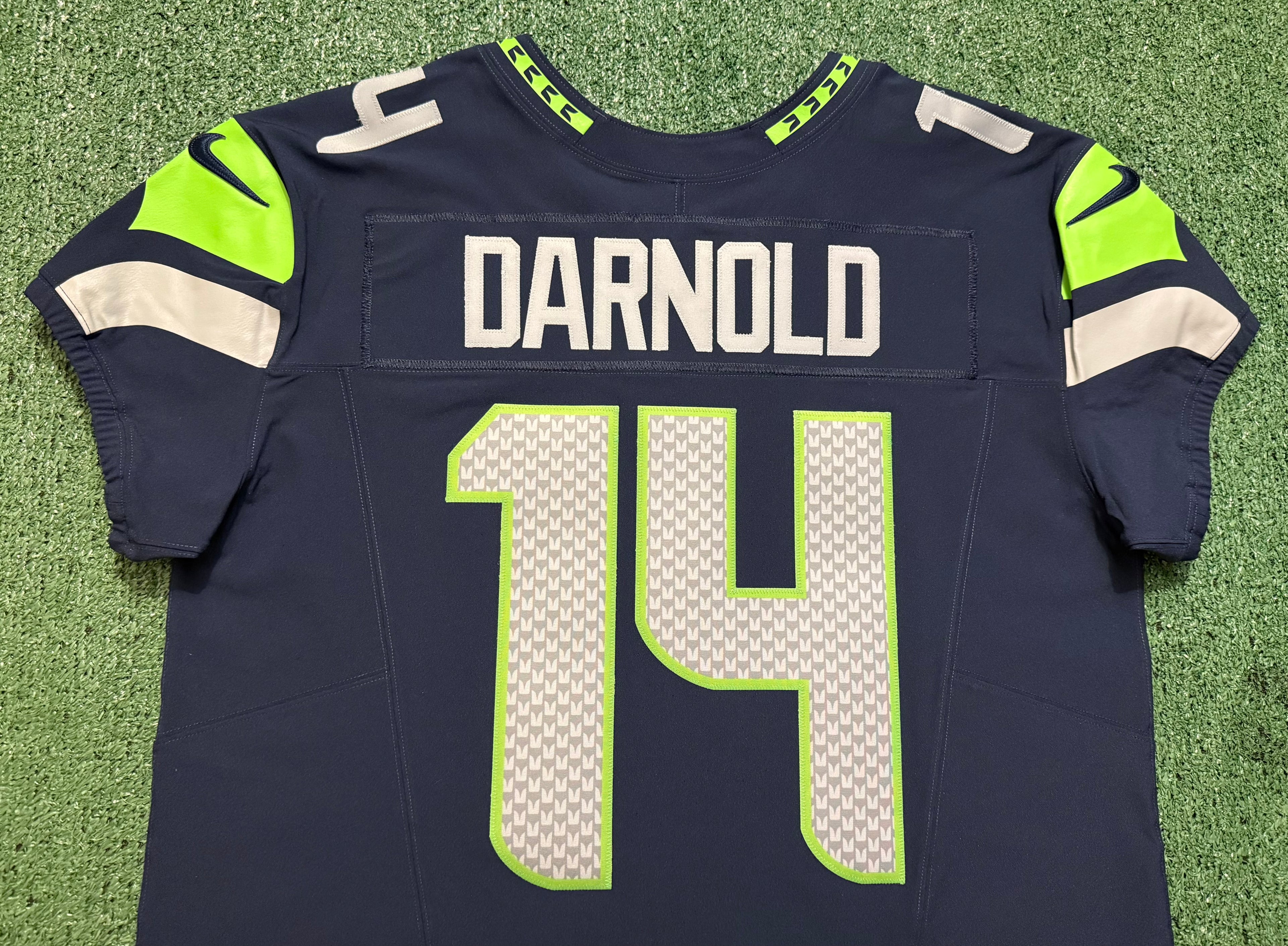 Sam Darnold Seattle Seahawks Jersey #14 Nike Vapor FUSE Elite Navy Size 48 (XL) NFL