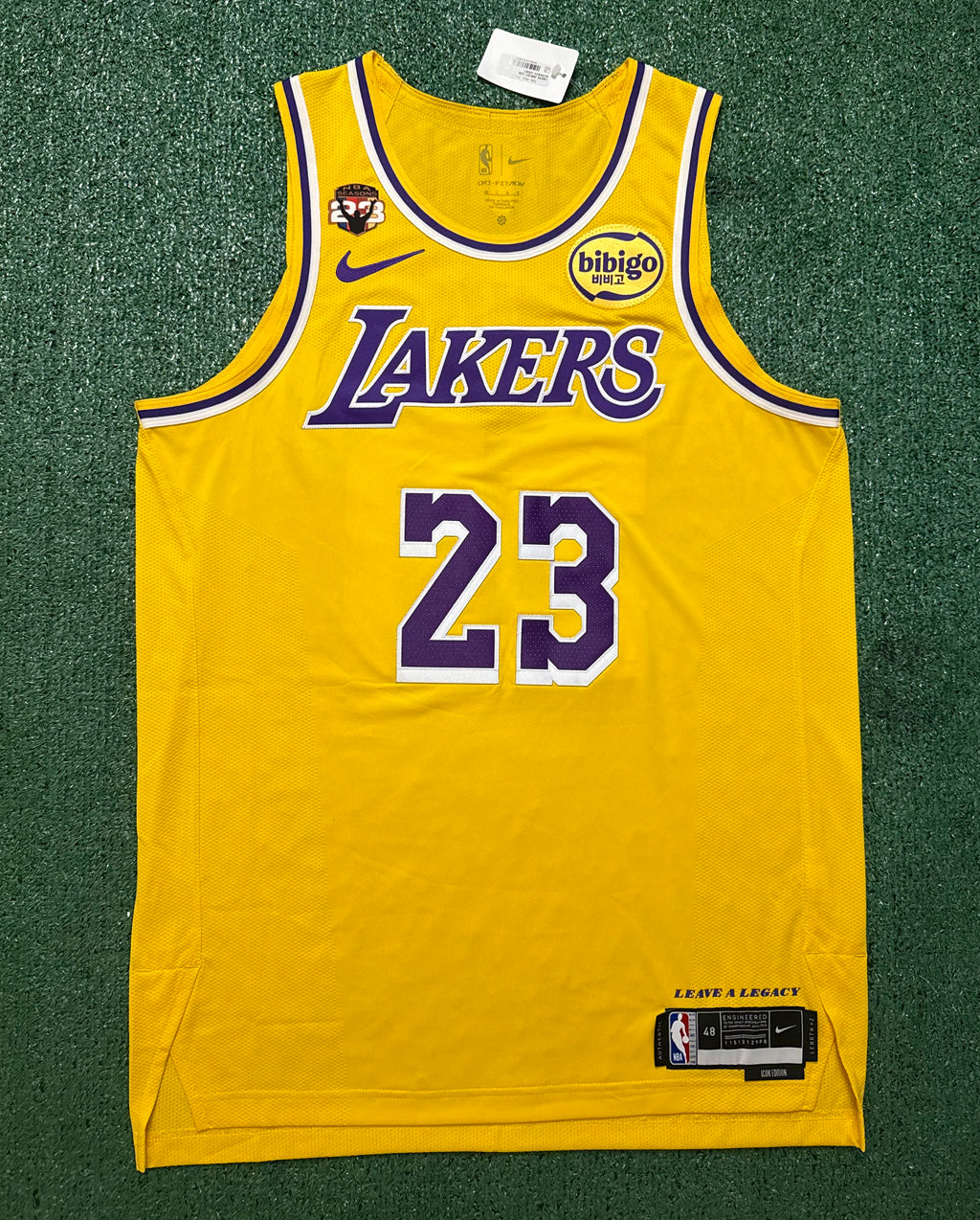 LeBron James Los Angeles Lakers Jersey #23 Nike ADV Authentic Gold Size 48 (L) NBA