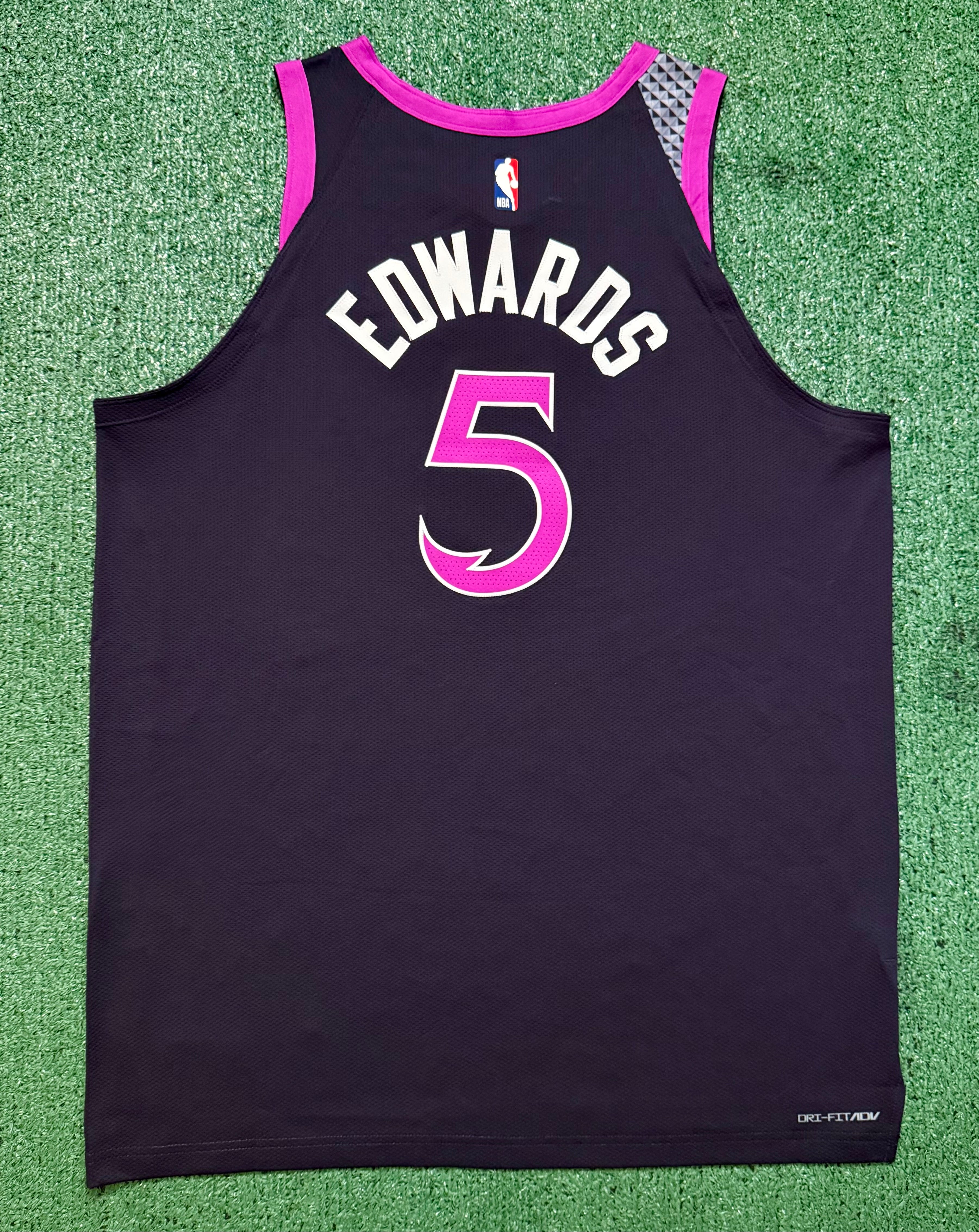 Anthony Edwards Minnesota Timberwolves Jersey #5 Nike ADV Authentic Black Size 52 (XL) NBA