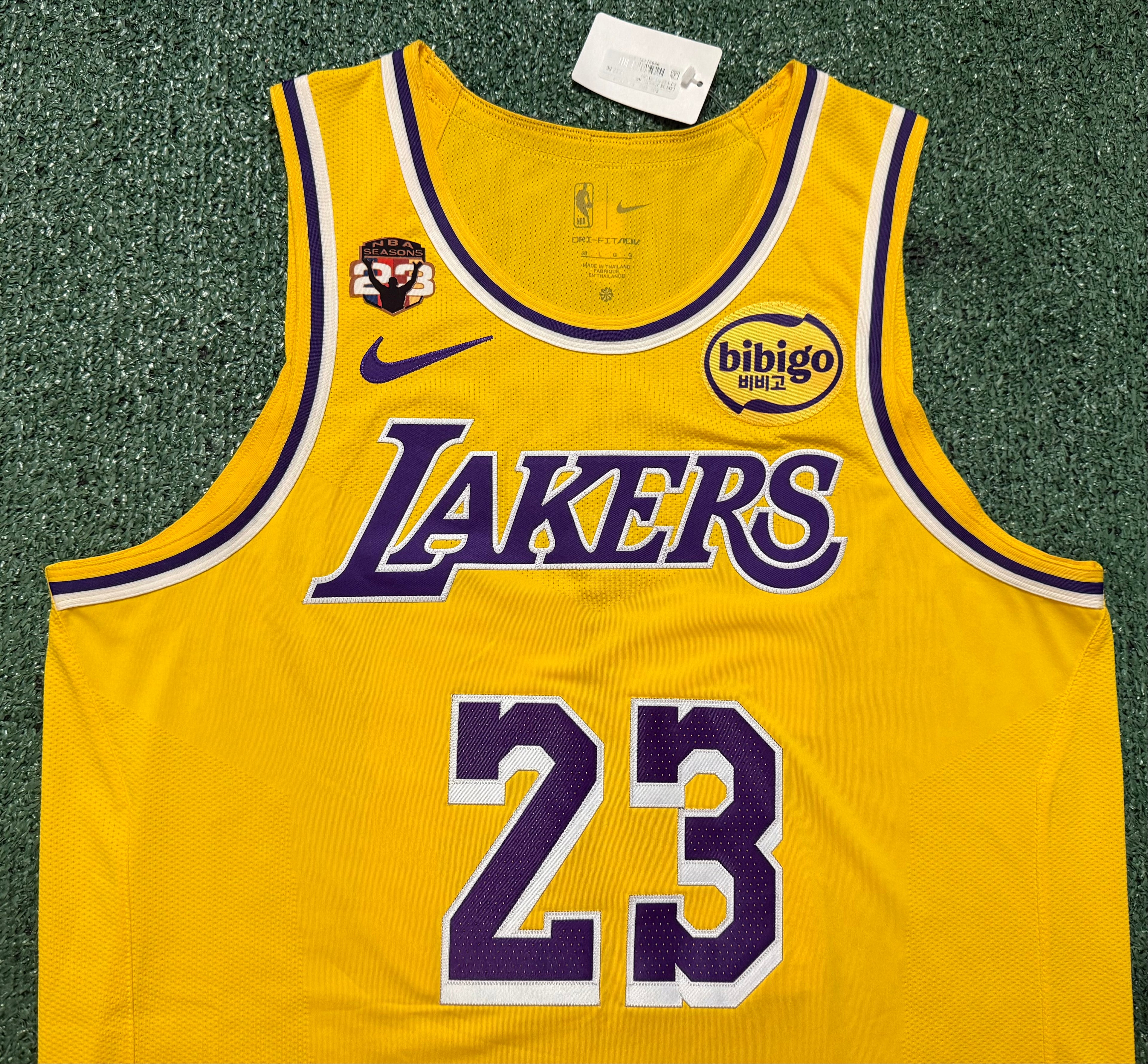 LeBron James Los Angeles Lakers Jersey #23 Nike ADV Authentic Gold Size 48 (L) NBA