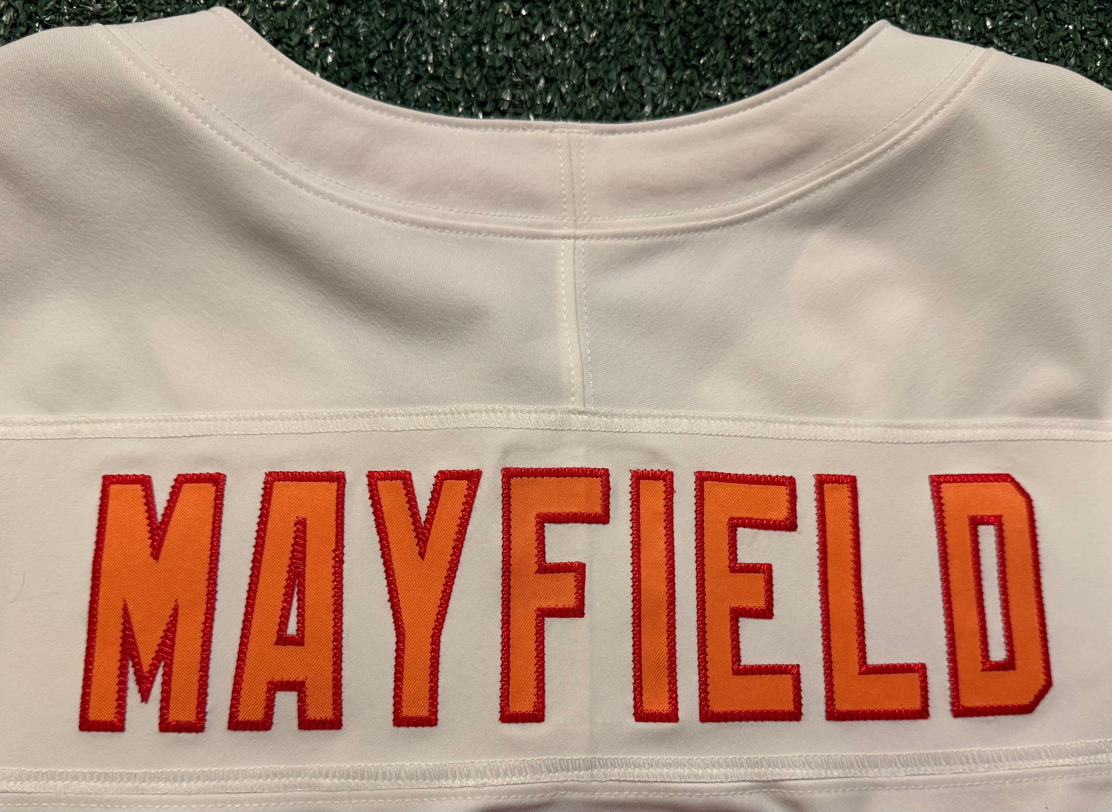 Baker Mayfield Tampa Bay Buccaneers Jersey #6 Nike Vapor FUSE Elite White Creamsicle size 40 (Medium) NFL