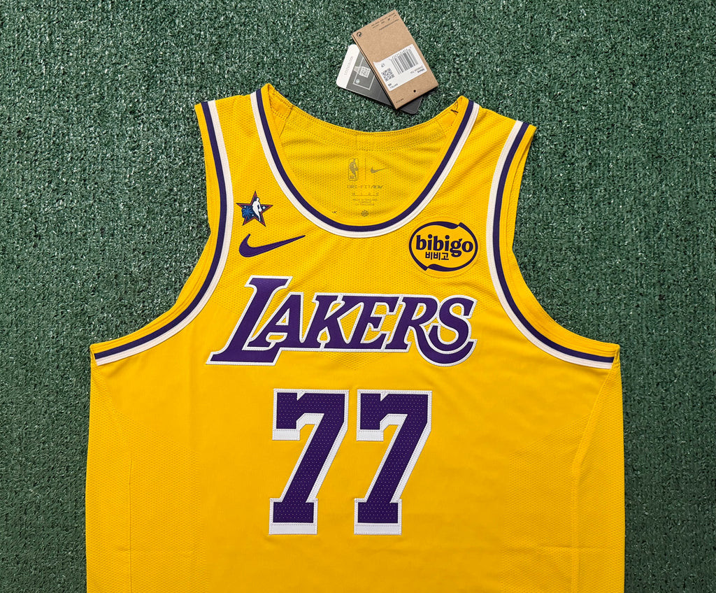 Luka Doncic Los Angeles Lakers Jersey #77 Nike ADV Authentic Gold Size 48 (L) NBA