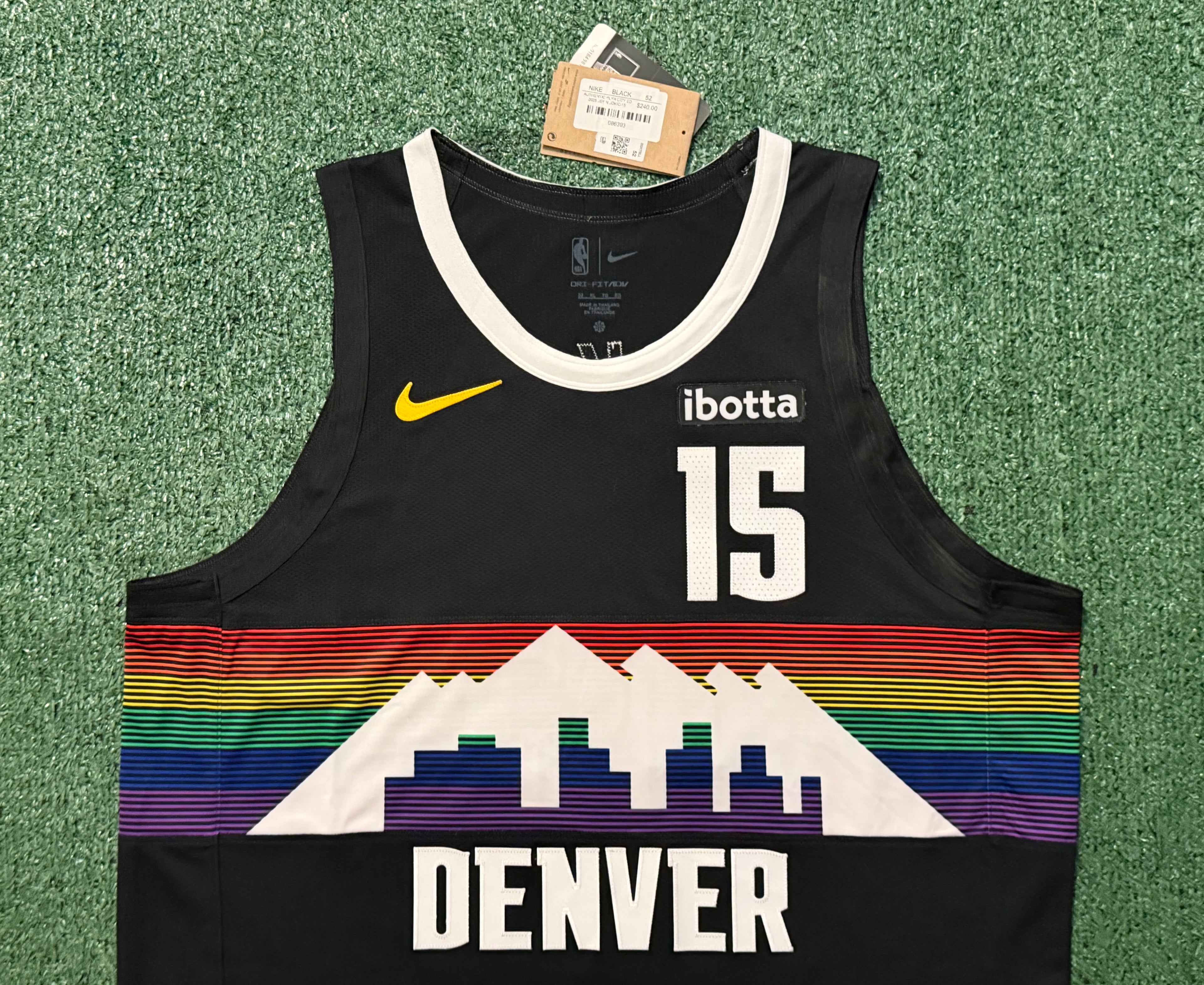 Nikola Jokic Denver Nuggets Jersey #15 Nike ADV Authentic Black Size 52 (XL) NBA