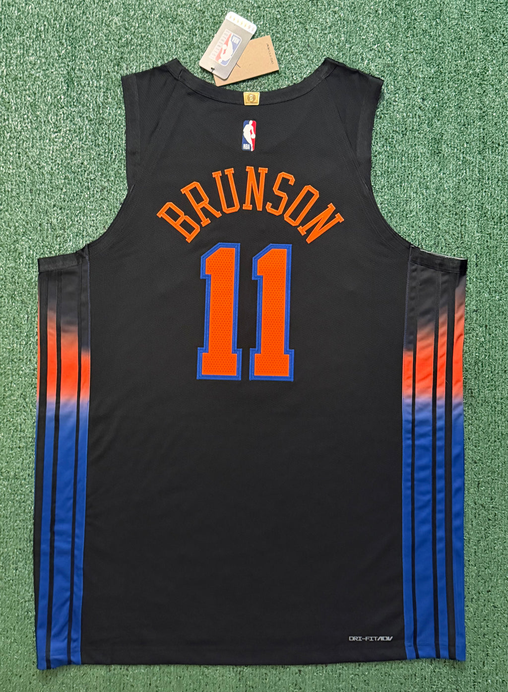 Jalen Brunson New York Knicks Jersey #11 Nike ADV Authentic Black Size 52 (XL) NBA
