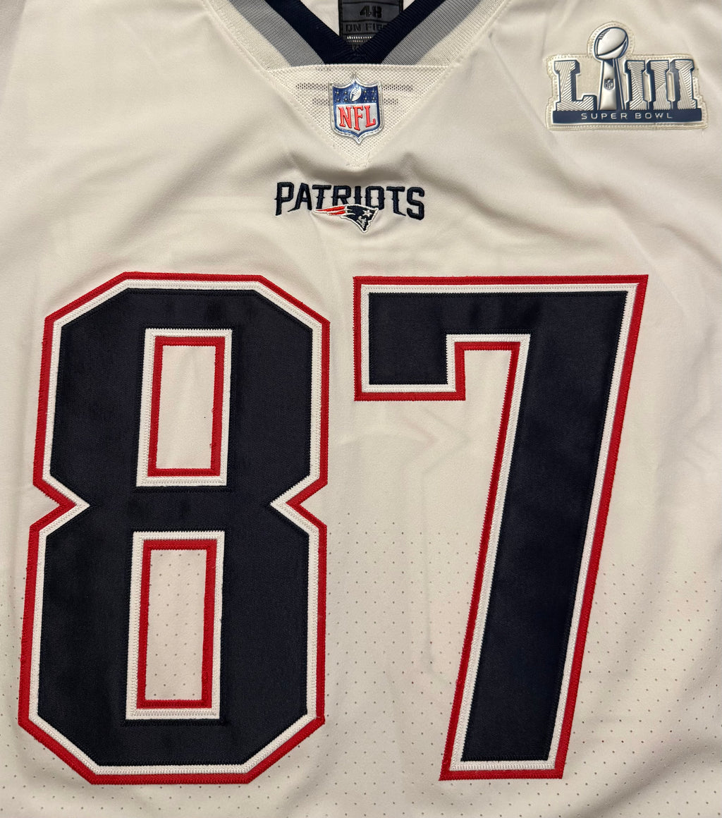 Rob Gronkowski New England Patriots Jersey #87 Nike Vapor Elite White Size 48 (XL) NFL