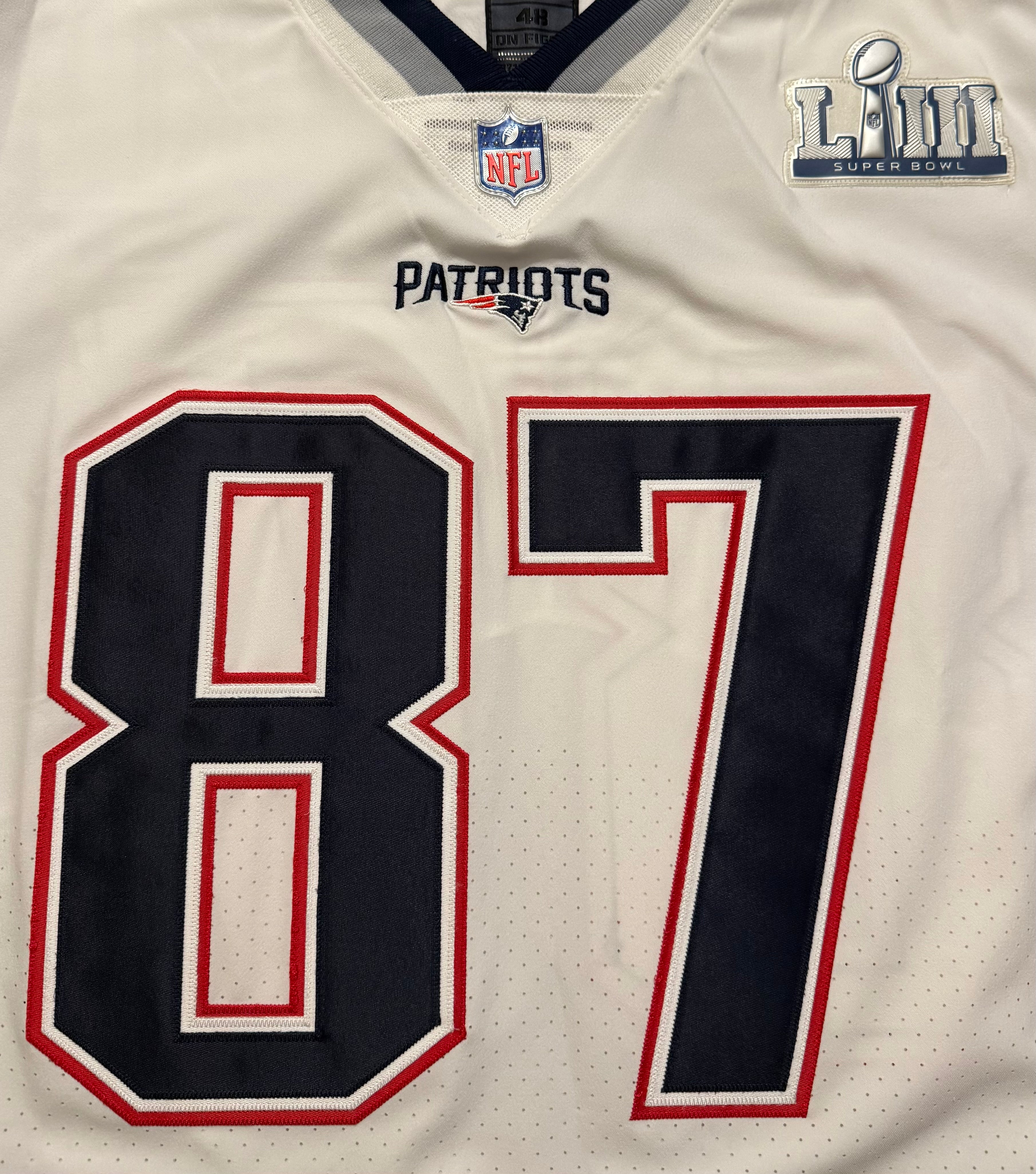 Rob Gronkowski New England Patriots Jersey #87 Nike Vapor Elite White Size 48 (XL) NFL