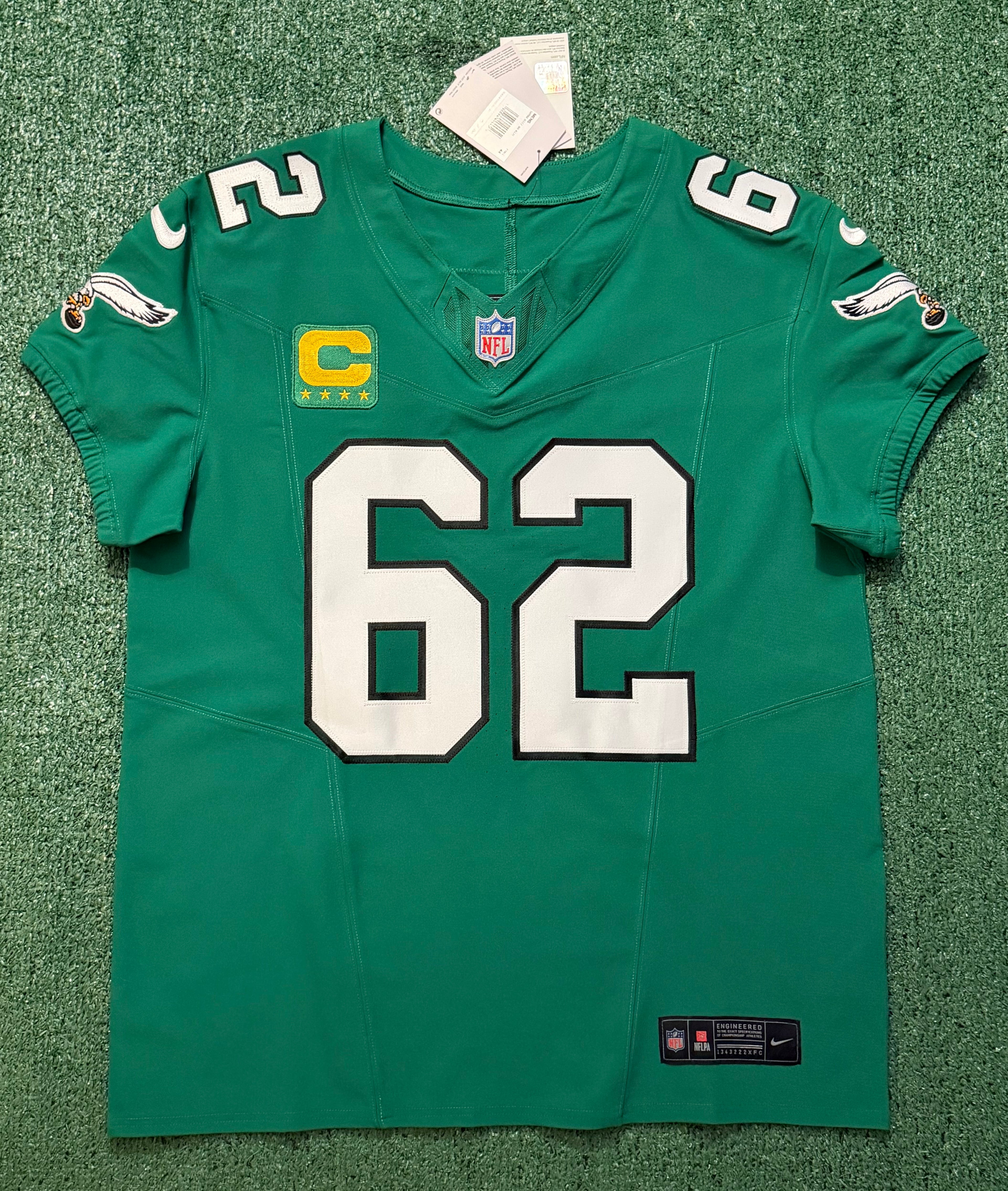 Jason Kelce Philadelphia Eagles Jersey #62 Nike Vapor FUSE Elite Kelly Green size 44 (Large) NFL