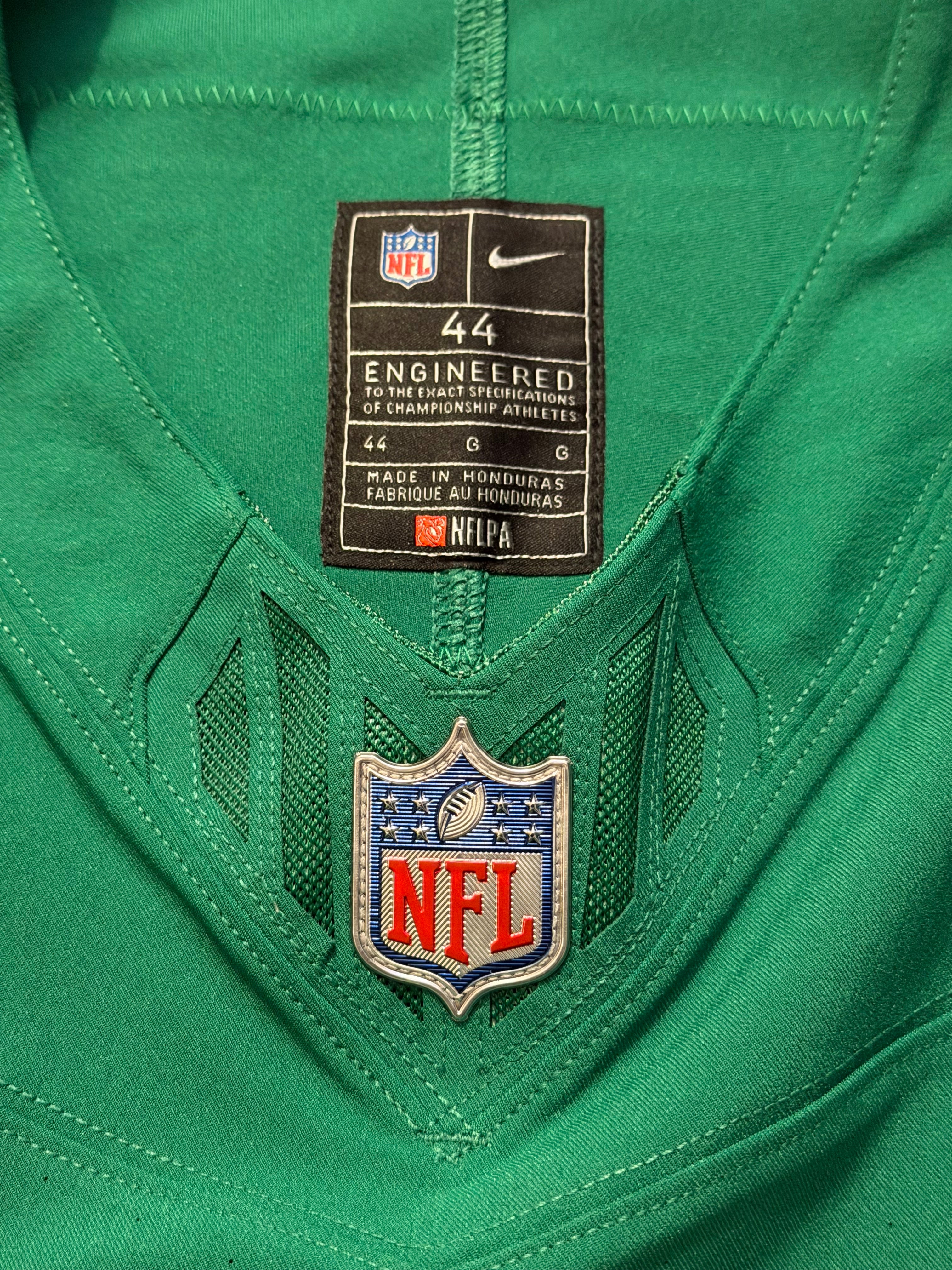Jason Kelce Philadelphia Eagles Jersey #62 Nike Vapor FUSE Elite Kelly Green size 44 (Large) NFL