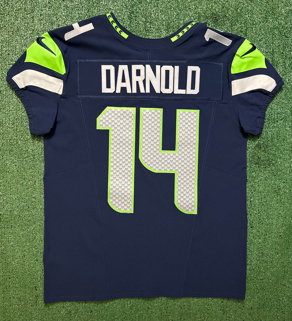 Sam Darnold Seattle Seahawks Jersey #14 Nike Vapor FUSE Elite Navy Size 44 (Large) NFL