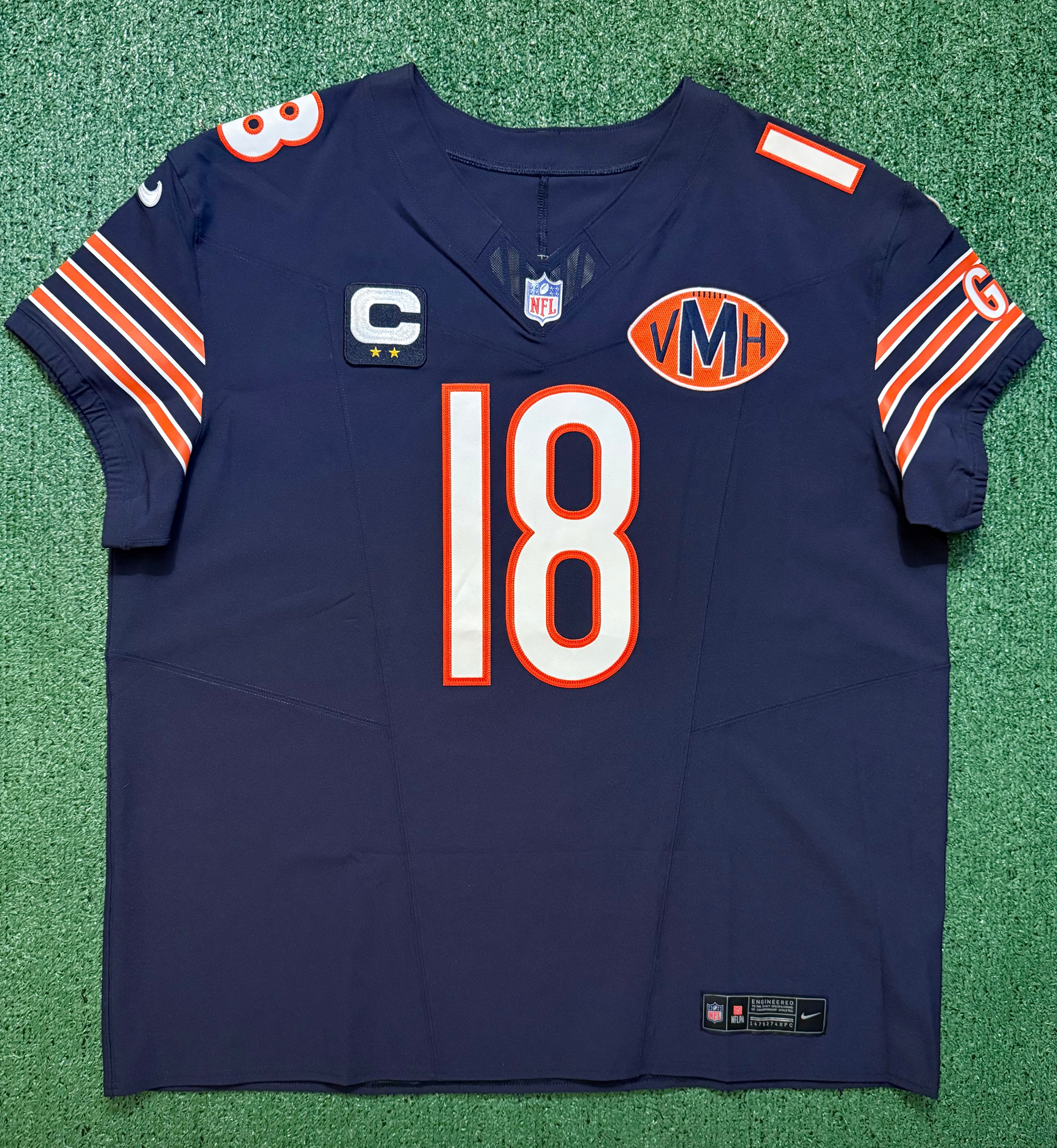 Caleb Williams Chicago Bears Jersey #18 Nike Vapor FUSE Elite Navy Size 52 (XXL) NFL
