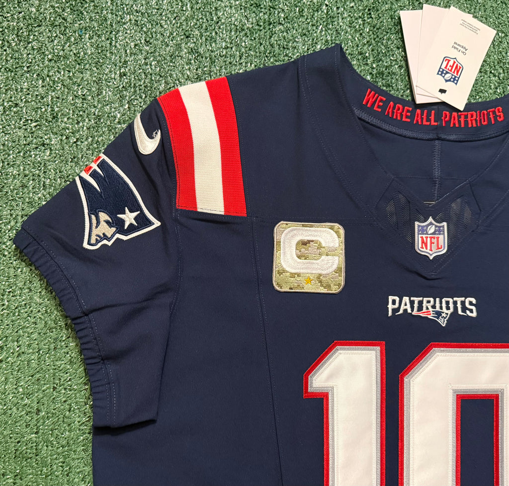 Drake Maye New England Patriots Jersey #10 Nike Vapor Fuse Elite Blue Size 48 (XL) NFL