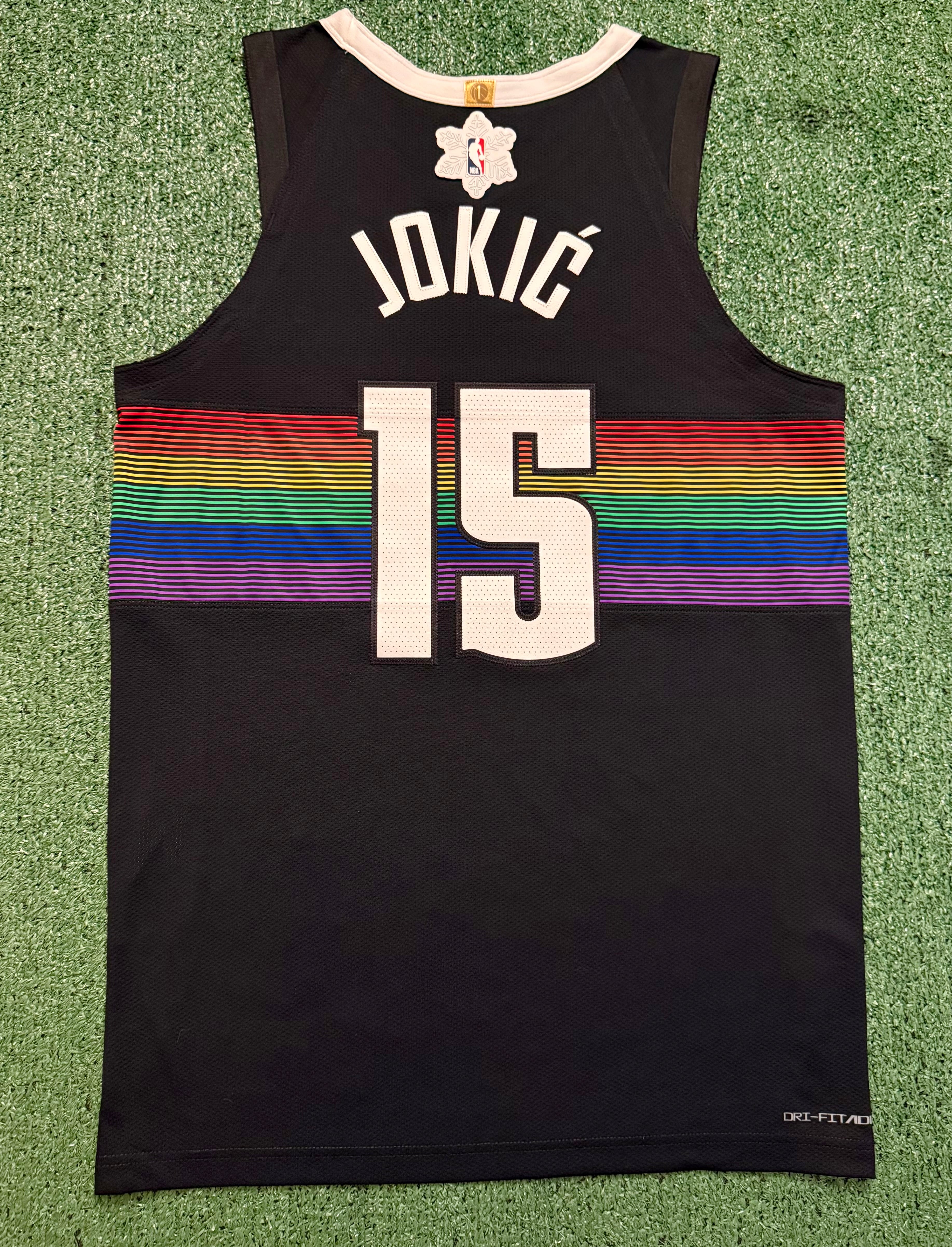 Nikola Jokic Denver Nuggets Jersey #15 Nike ADV Authentic Black Size 44 (M) NBA