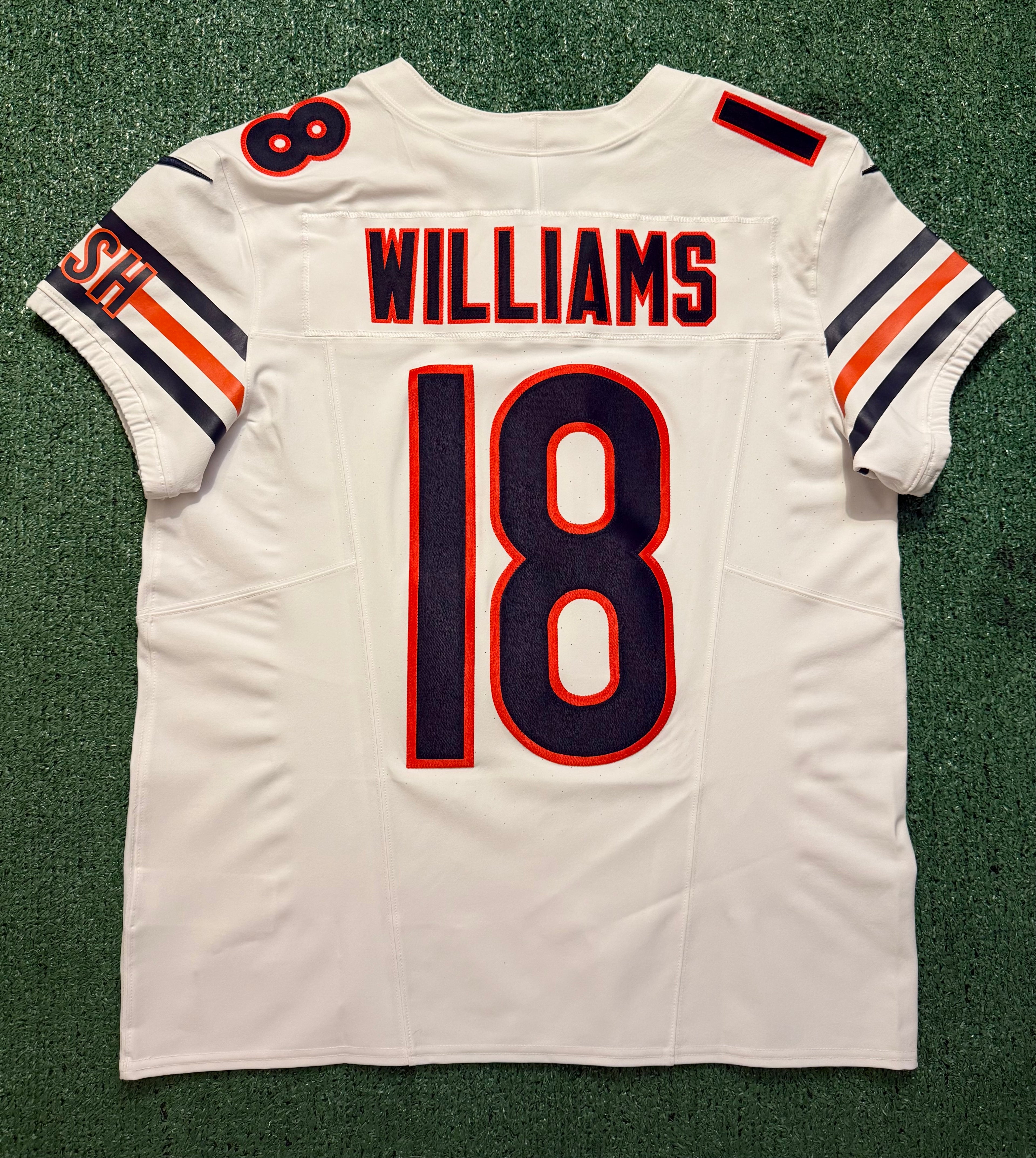 Caleb Williams Chicago Bears Jersey #18 Nike Vapor FUSE Elite White Size 44 (Large) NFL