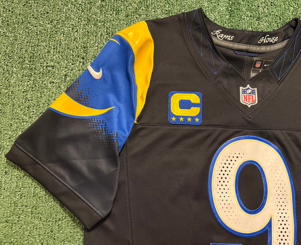 Matthew Stafford Los Angeles Rams Jersey #9 Nike FUSE Rivalry Black Size (Medium) NFL