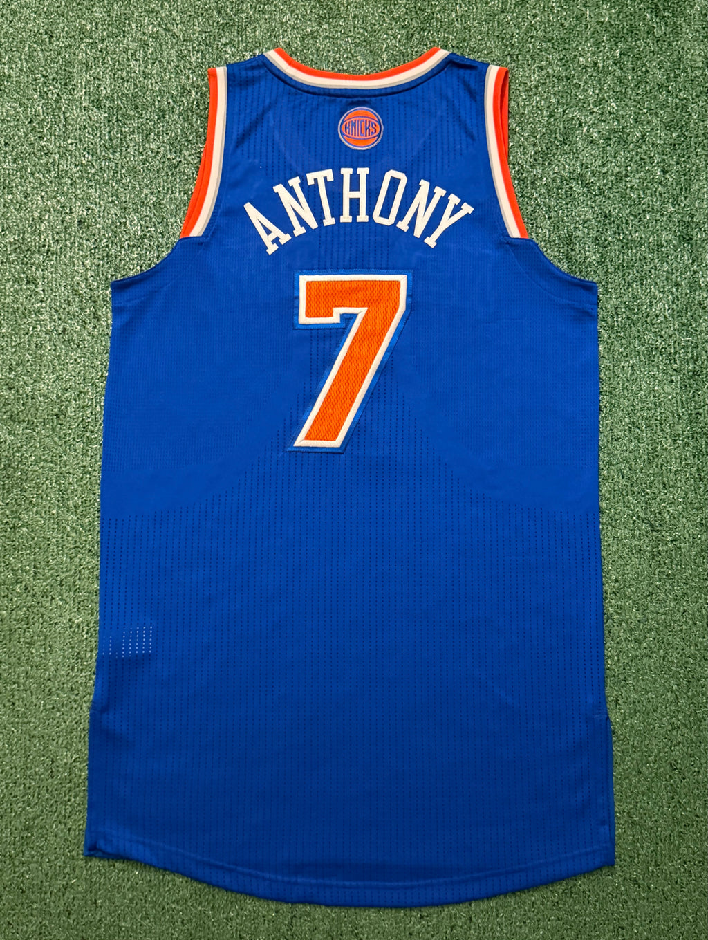 Carmelo Anthony New York Knicks Jersey #7 Adidas Climacool Blue Size (Large) NBA