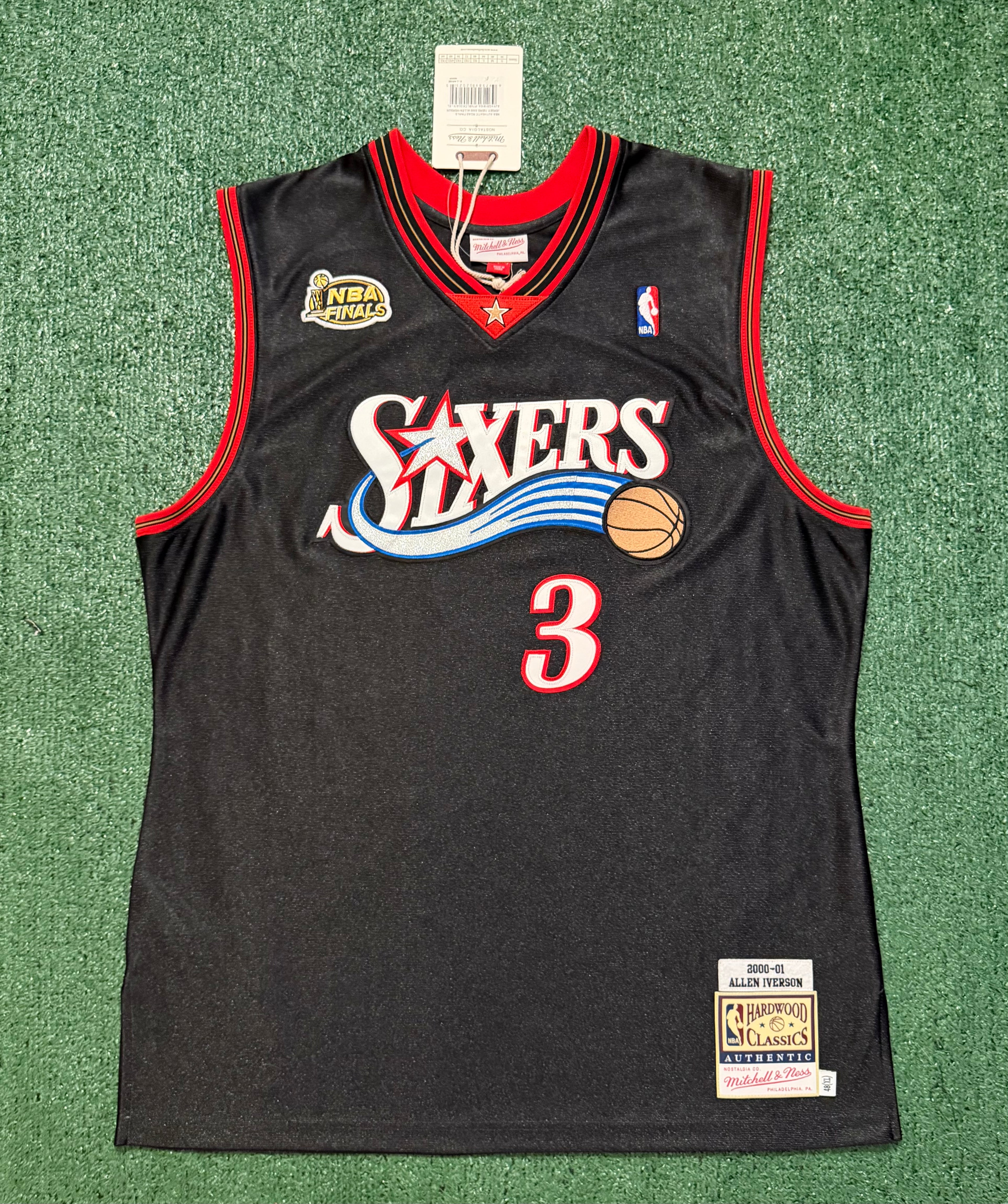 Allen Iverson Philadelphia 76ers Jersey #3 Mitchell & Ness Authentic Black Size 48 (XL) NBA
