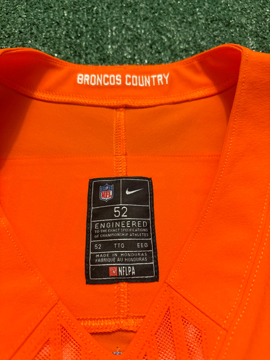 Pat Surtain II Denver Broncos Jersey #2 Nike Vapor Fuse Elite Orange Size 52 (XXL) NFL