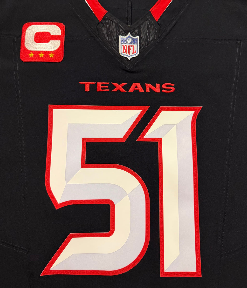 Will Anderson Jr Houston Texans Jersey #51 Nike Vapor Fuse Elite Navy Size 40 (M) NFL