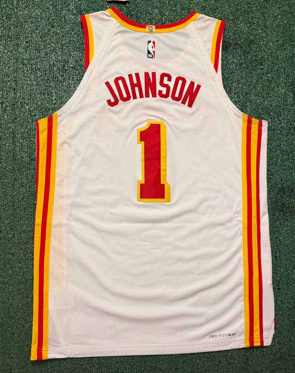 Jalen Johnson Atlanta Hawks Jersey #1 Nike ADV Authentic White Size 48 (L) NBA