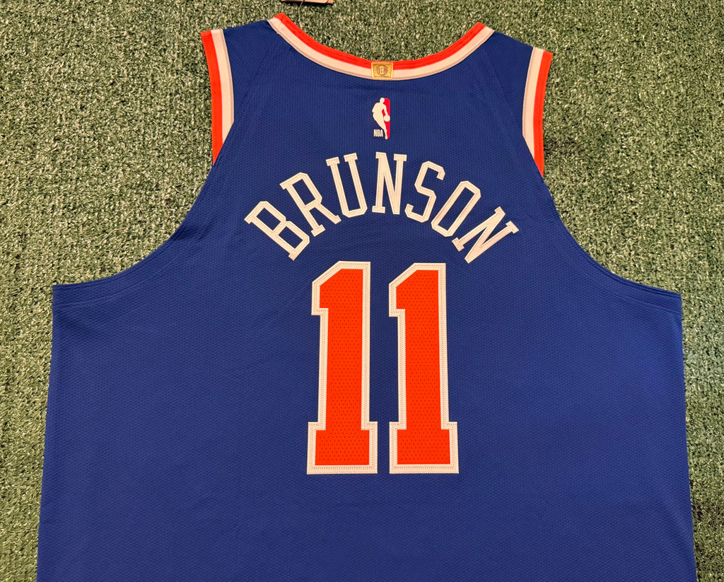 Jalen Brunson New York Knicks Jersey #11 Nike ADV Authentic Blue Size 52 (XL) NBA