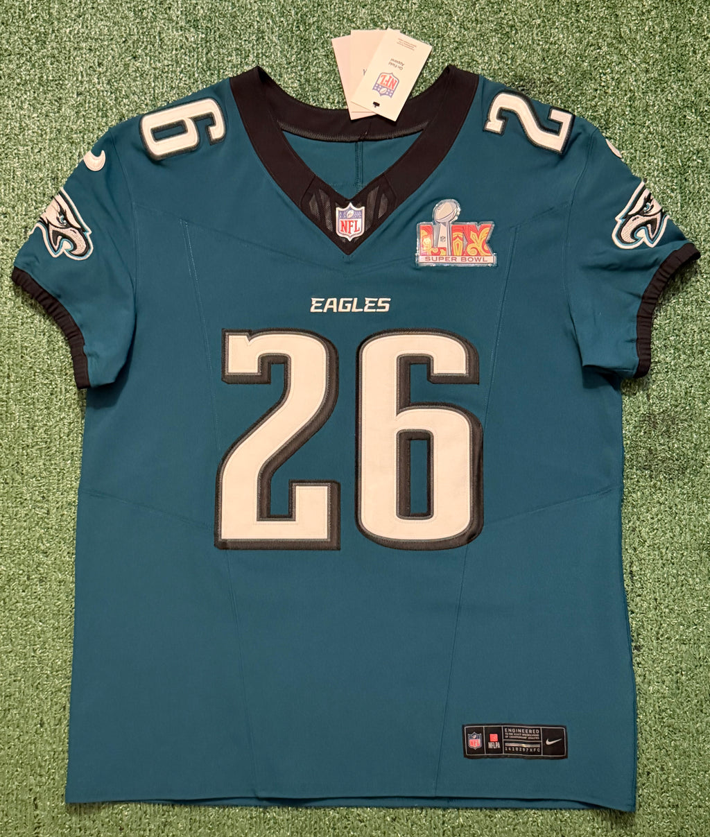 Saquon Barkley Philadelphia Eagles Jersey #26 Nike Vapor FUSE Elite Green 44 (Large) NFL