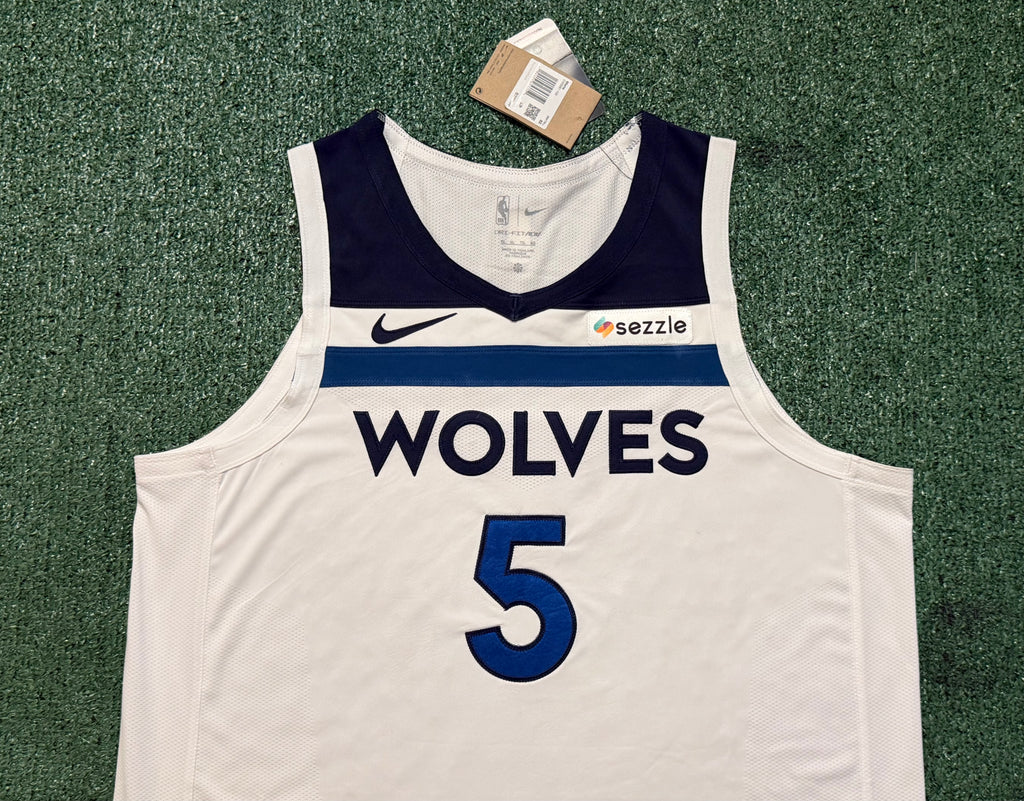 Anthony Edwards Minnesota Timberwolves Jersey #5 Nike ADV Authentic White Size 52 (XL) NBA