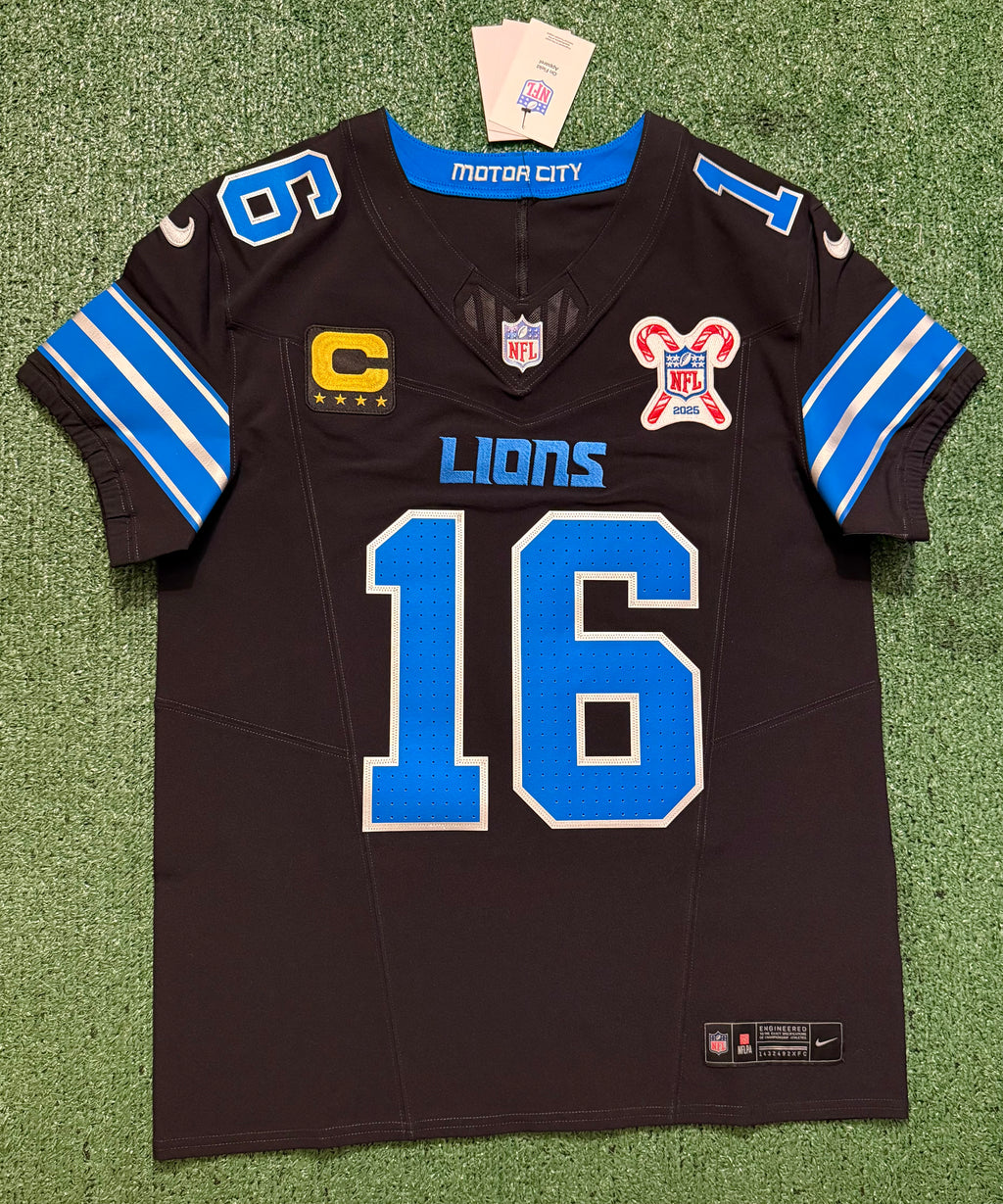 Jared Goff Detroit Lions Jersey #16  Nike Vapor FUSE Elite Black Size 40 (Medium) NFL