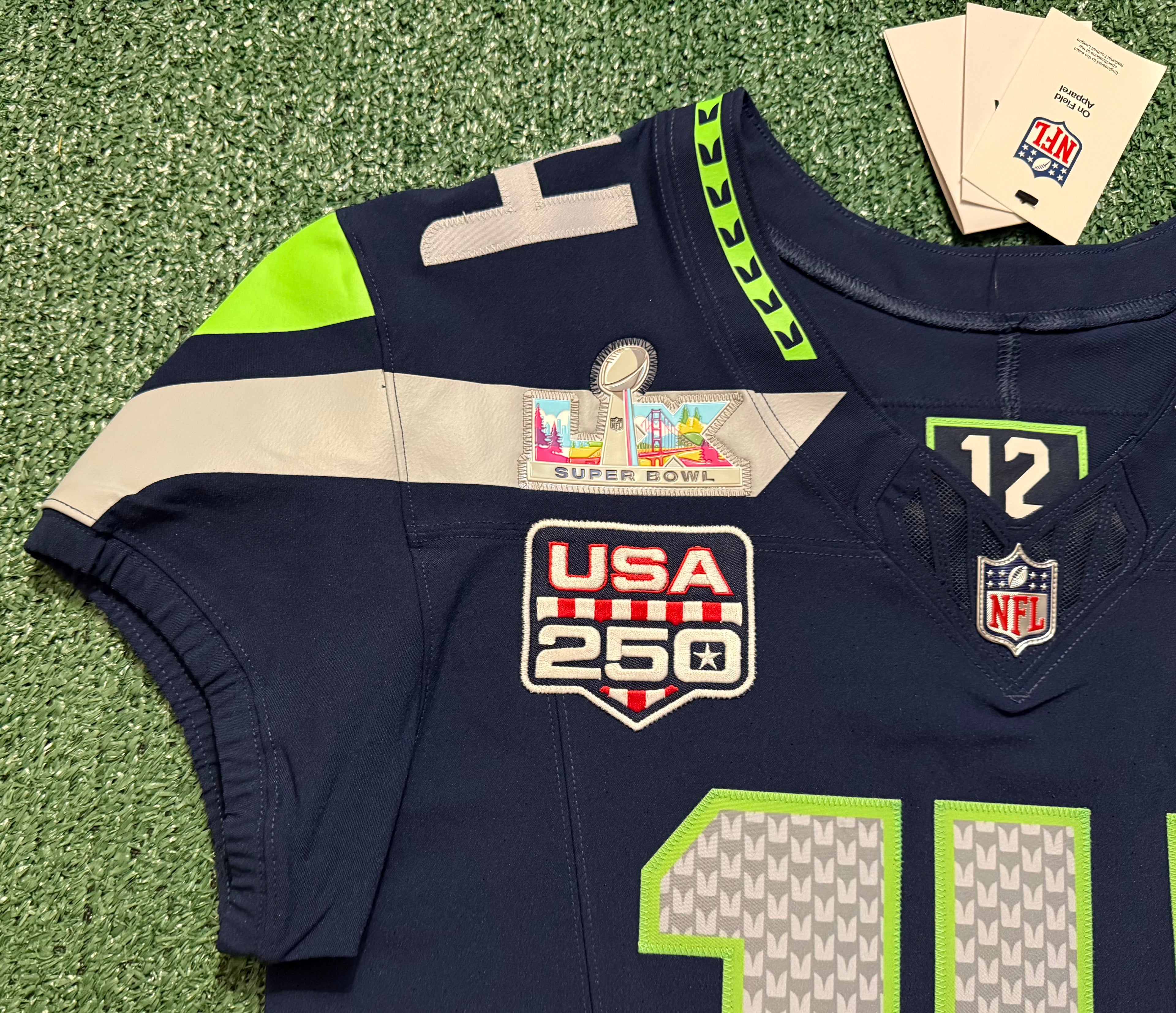 Sam Darnold Seattle Seahawks Jersey #14 Nike Vapor FUSE Elite Blue Size 40 (Medium) NFL