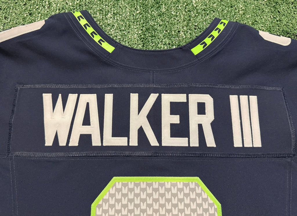 Kenneth Walker III Seattle Seahawks Jersey #9 Nike Vapor FUSE Elite Navy Size 44 (Large) NFL